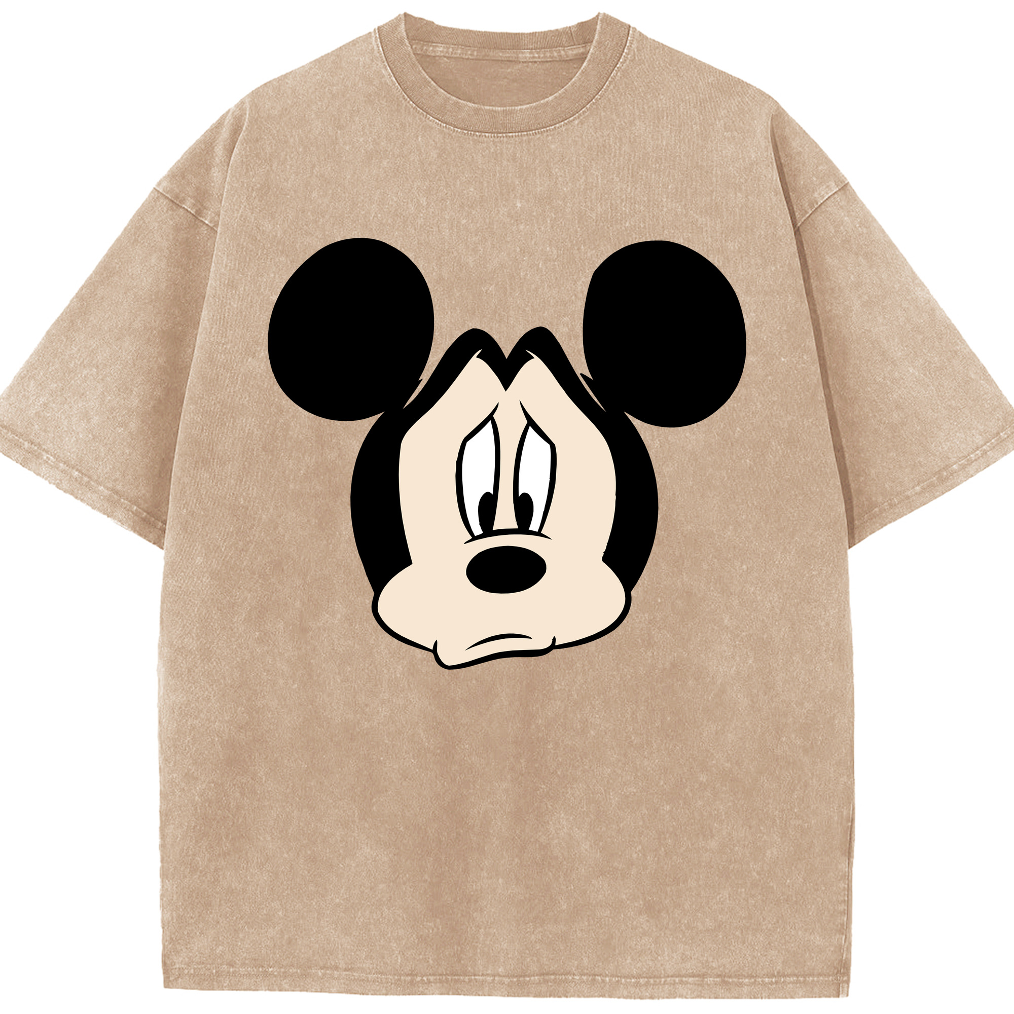（画像用） ミッキーマウス Mickey Mouse 綿100% ヴィンテージ風 半袖Tシャツ（フロントプリント）