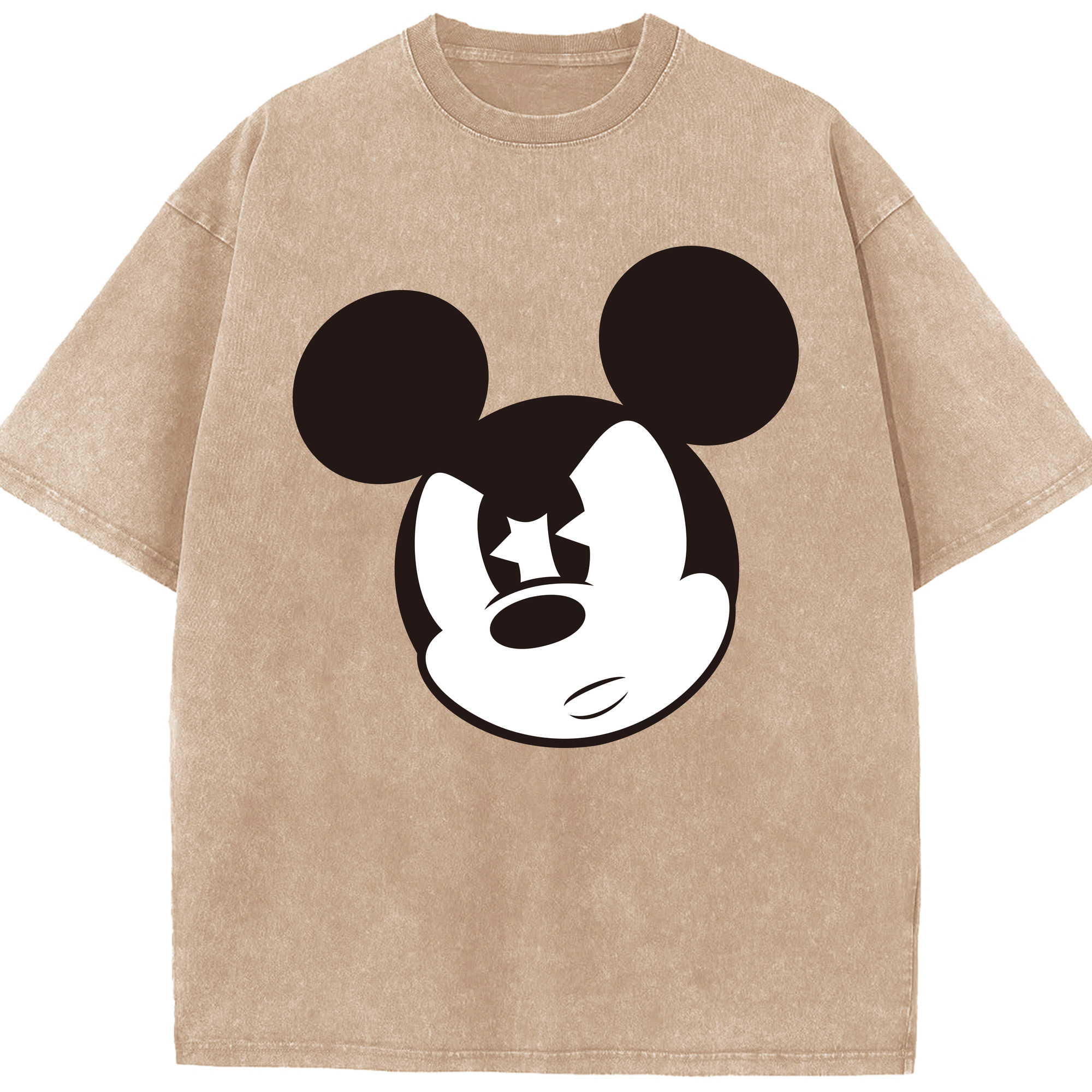 （画像用） ミッキーマウス Mickey Mouse 綿100% ヴィンテージ風 半袖Tシャツ（フロントプリント）