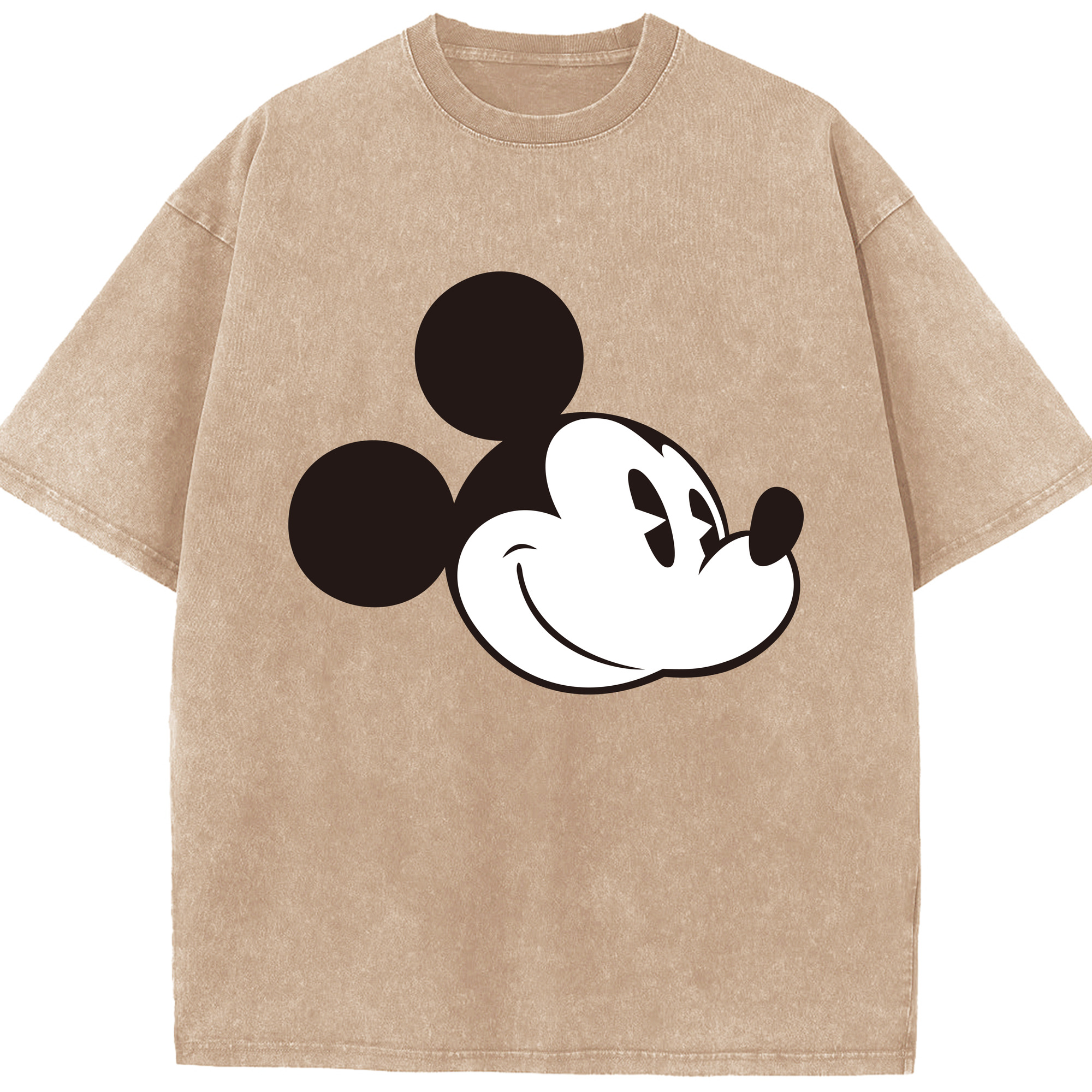 （画像用） ミッキーマウス Mickey Mouse 綿100% ヴィンテージ風 半袖Tシャツ（フロントプリント）