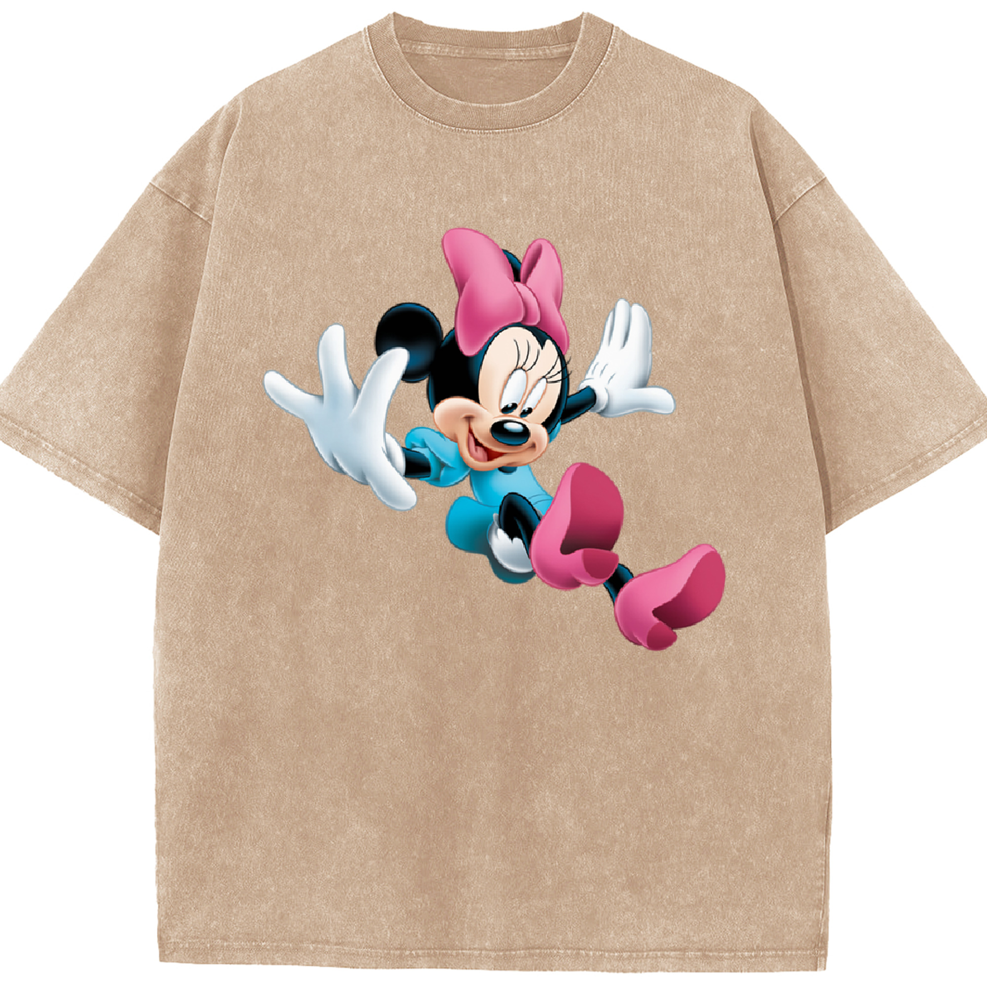 （画像用） ミッキーマウス Mickey Mouse 綿100% ヴィンテージ風 半袖Tシャツ（フロントプリント）