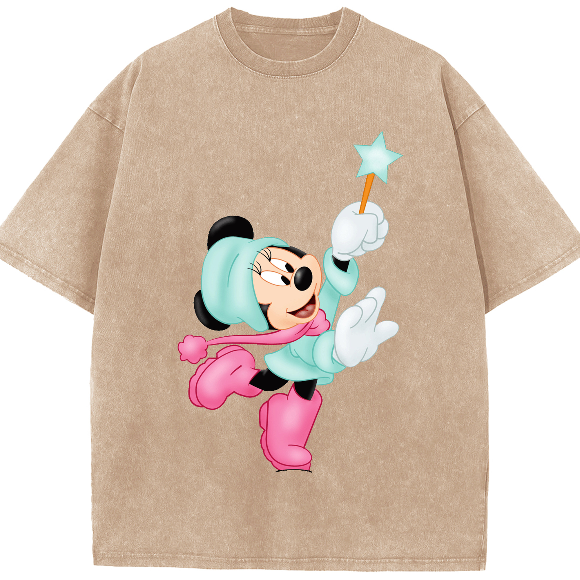 （画像用） ミッキーマウス Mickey Mouse 綿100% ヴィンテージ風 半袖Tシャツ（フロントプリント）