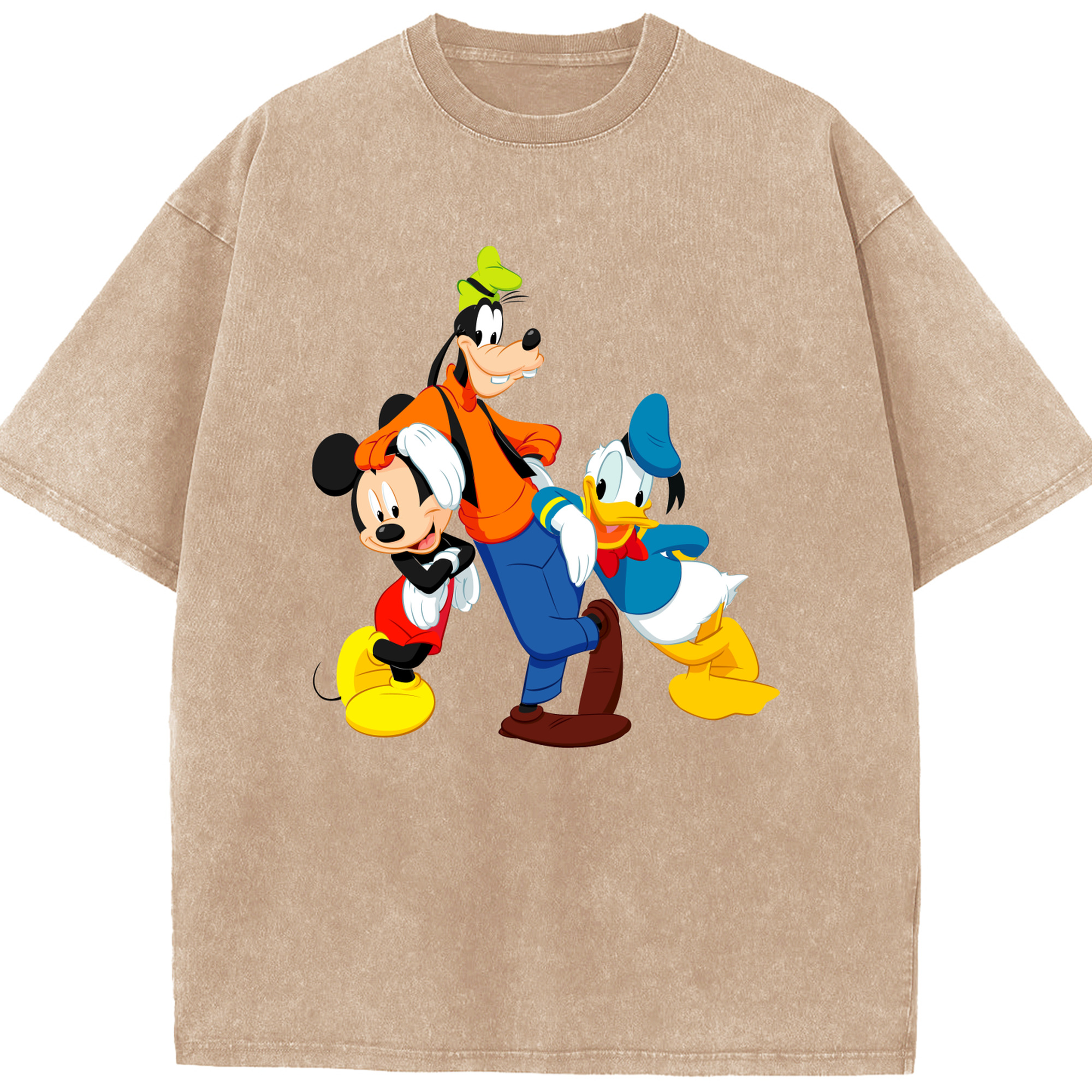 （画像用） ミッキーマウス Mickey Mouse 綿100% ヴィンテージ風 半袖Tシャツ（フロントプリント）