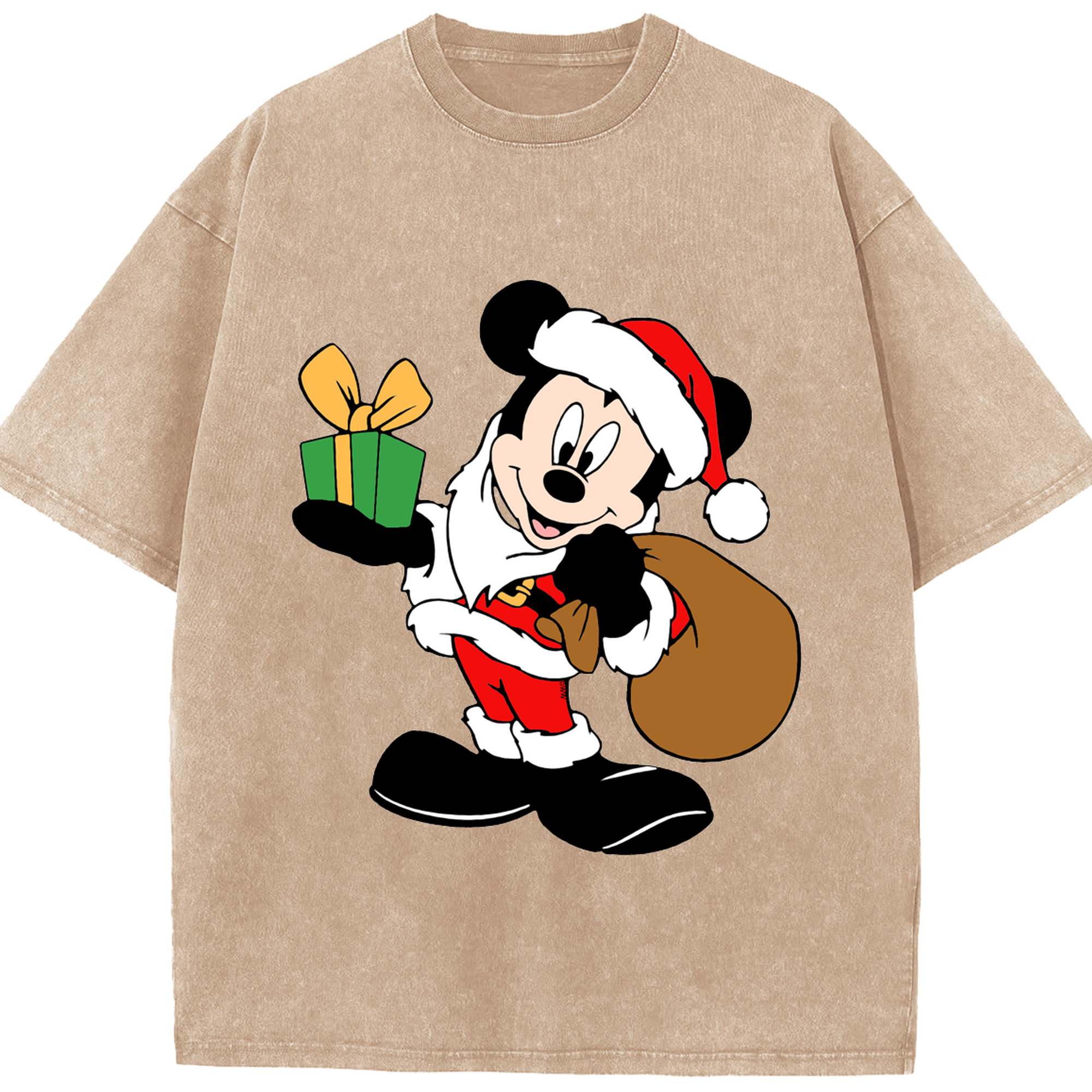 （画像用） ミッキーマウス Mickey Mouse 綿100% ヴィンテージ風 半袖Tシャツ（フロントプリント）