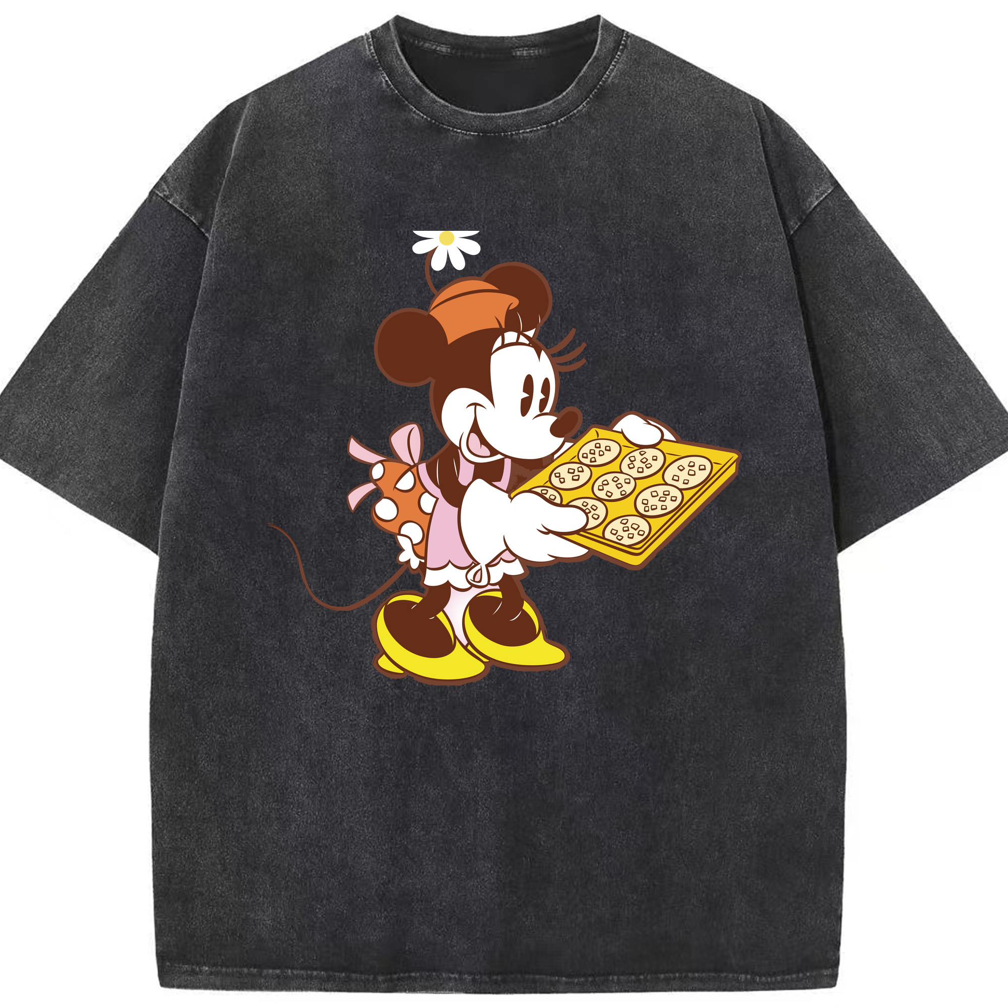 （画像用） ミッキーマウス Mickey Mouse 綿100% ヴィンテージ風 半袖Tシャツ（フロントプリント）