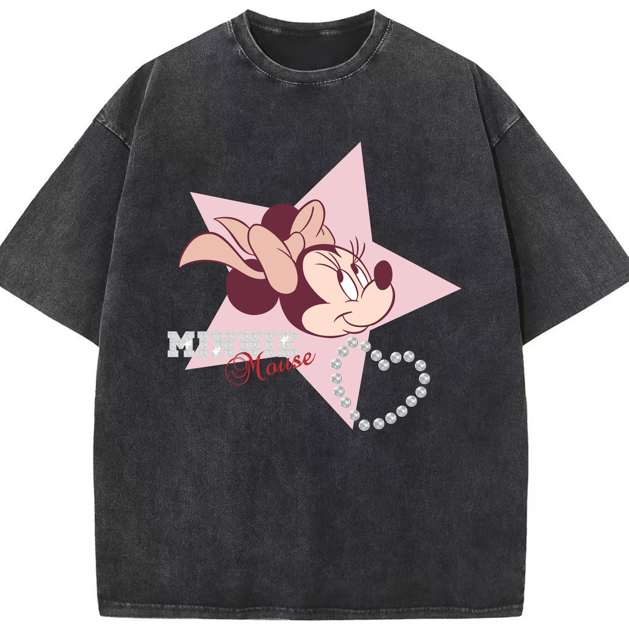 （画像用） ミッキーマウス Mickey Mouse 綿100% ヴィンテージ風 半袖Tシャツ（フロントプリント）