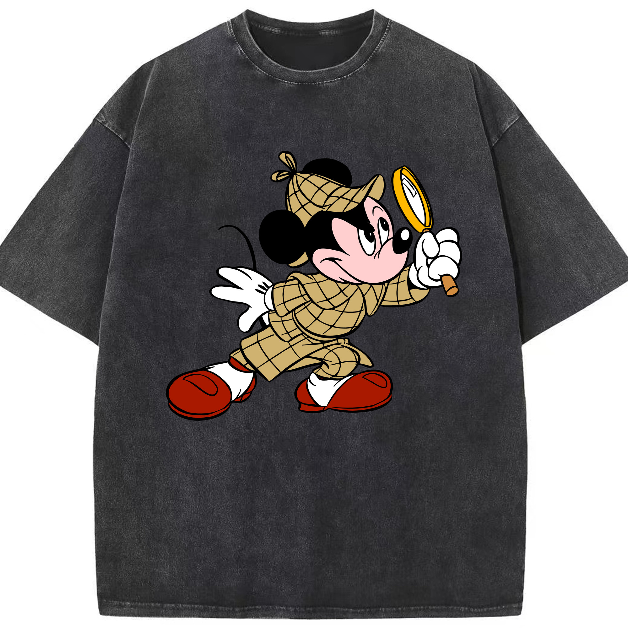 （画像用） ミッキーマウス Mickey Mouse 綿100% ヴィンテージ風 半袖Tシャツ（フロントプリント）
