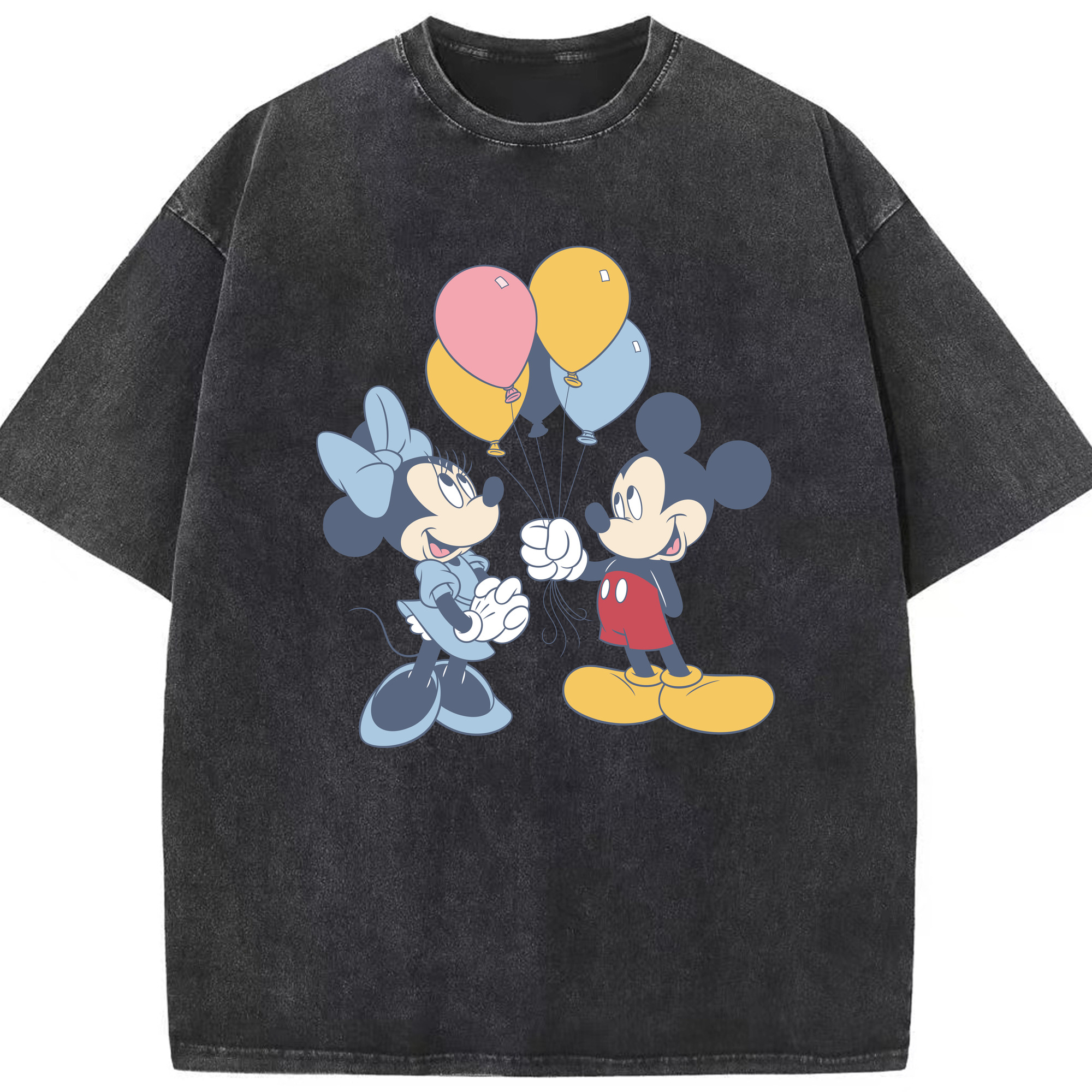（画像用） ミッキーマウス Mickey Mouse 綿100% ヴィンテージ風 半袖Tシャツ（フロントプリント）