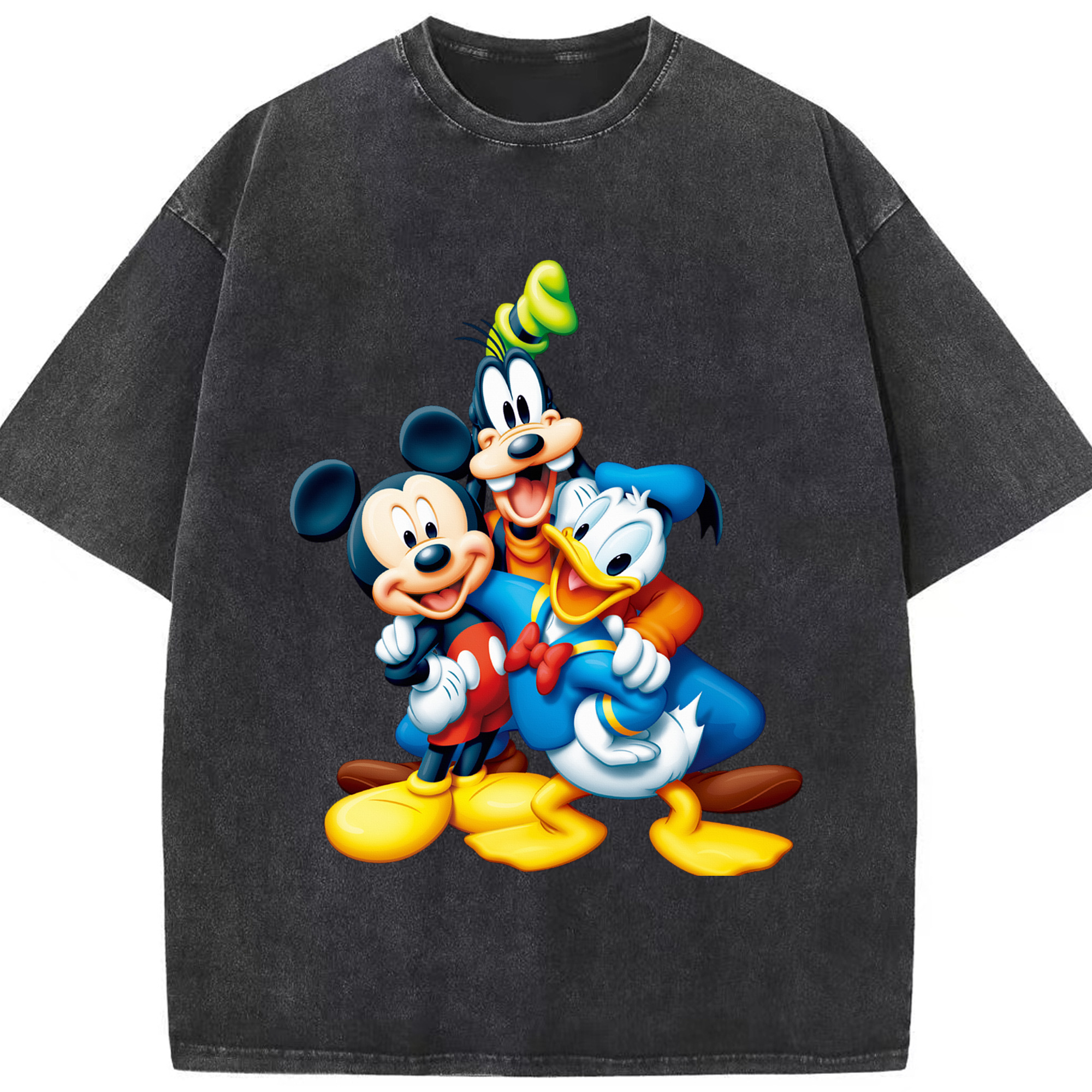 （画像用） ミッキーマウス Mickey Mouse 綿100% ヴィンテージ風 半袖Tシャツ（フロントプリント）