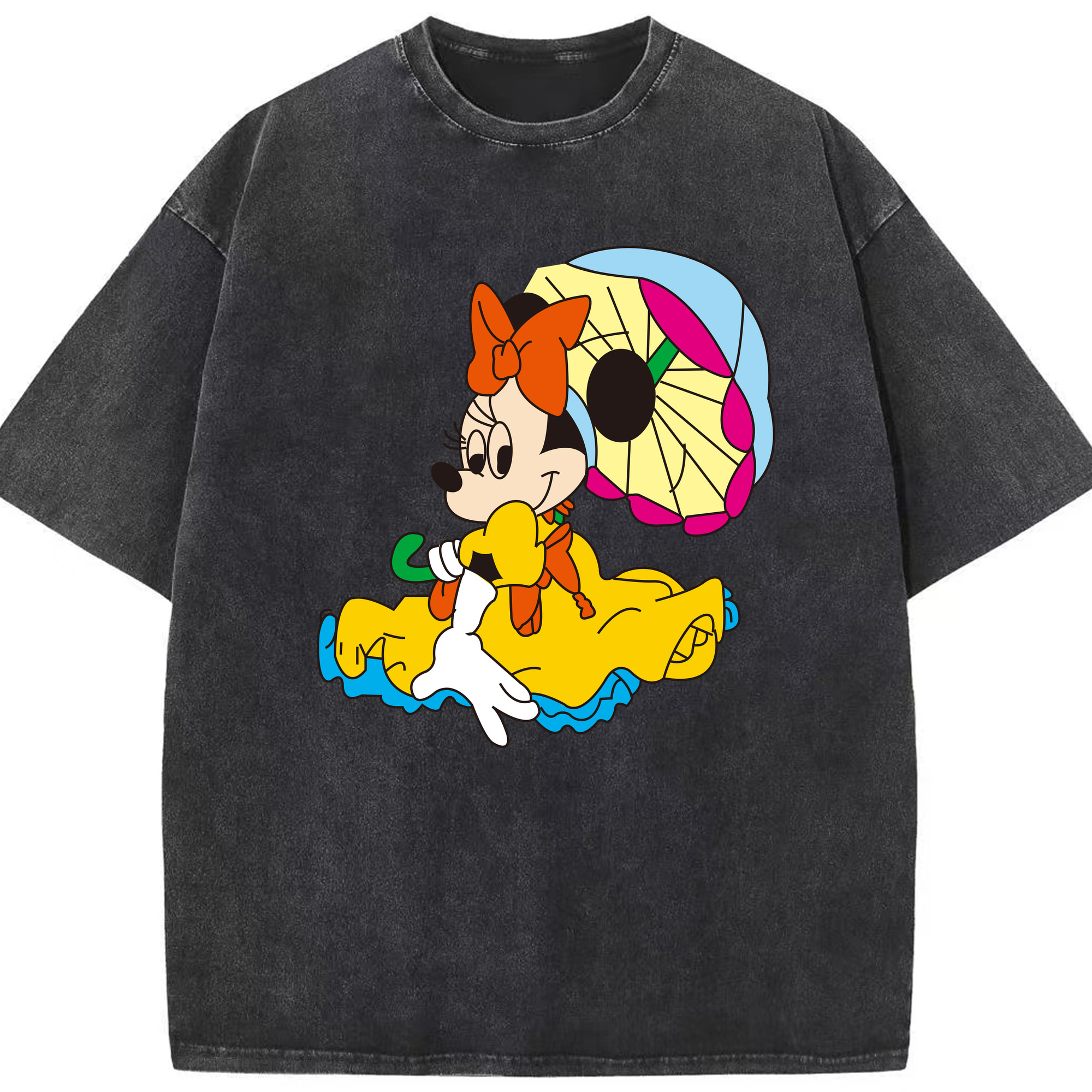 （画像用） ミッキーマウス Mickey Mouse 綿100% ヴィンテージ風 半袖Tシャツ（フロントプリント）