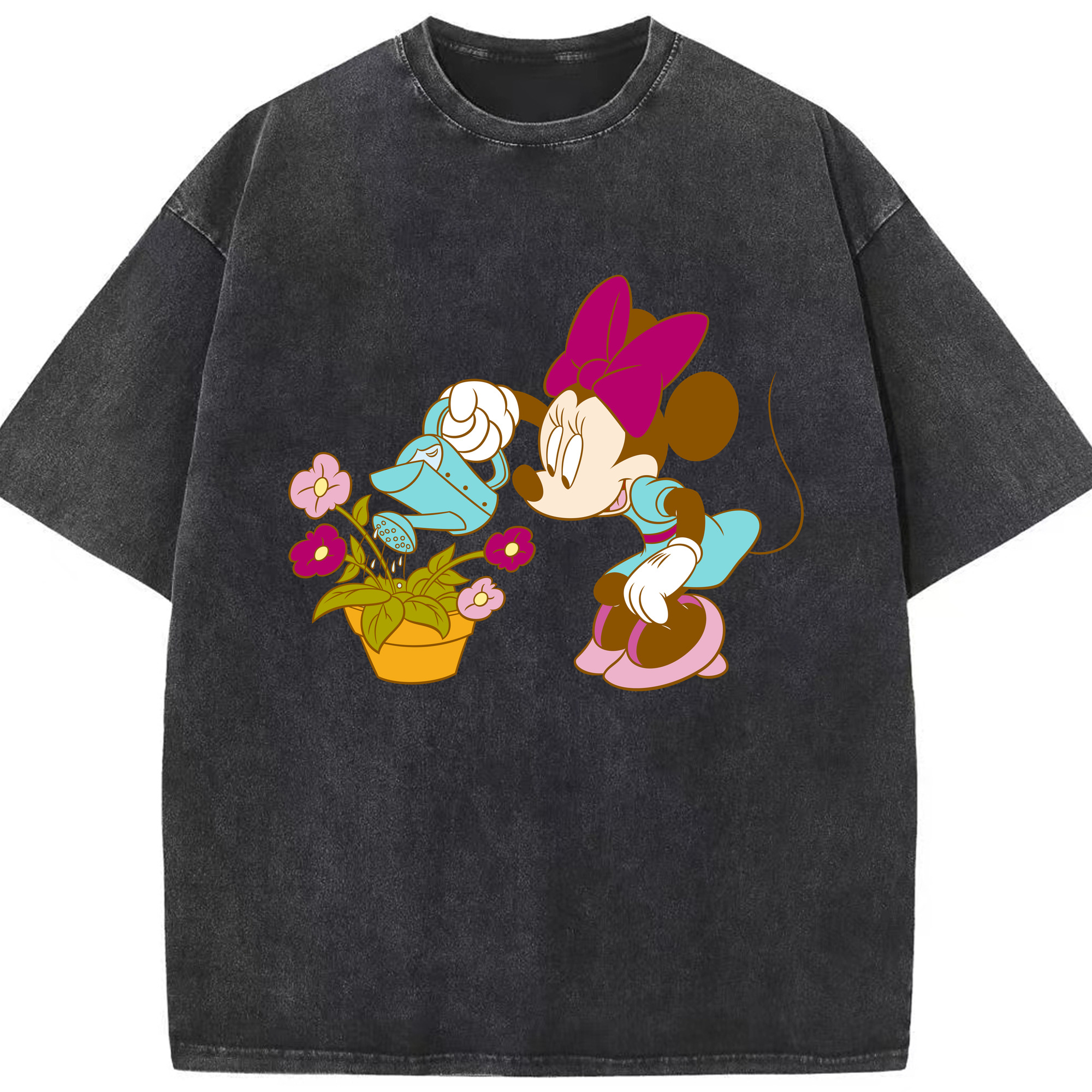 （画像用） ミッキーマウス Mickey Mouse 綿100% ヴィンテージ風 半袖Tシャツ（フロントプリント）