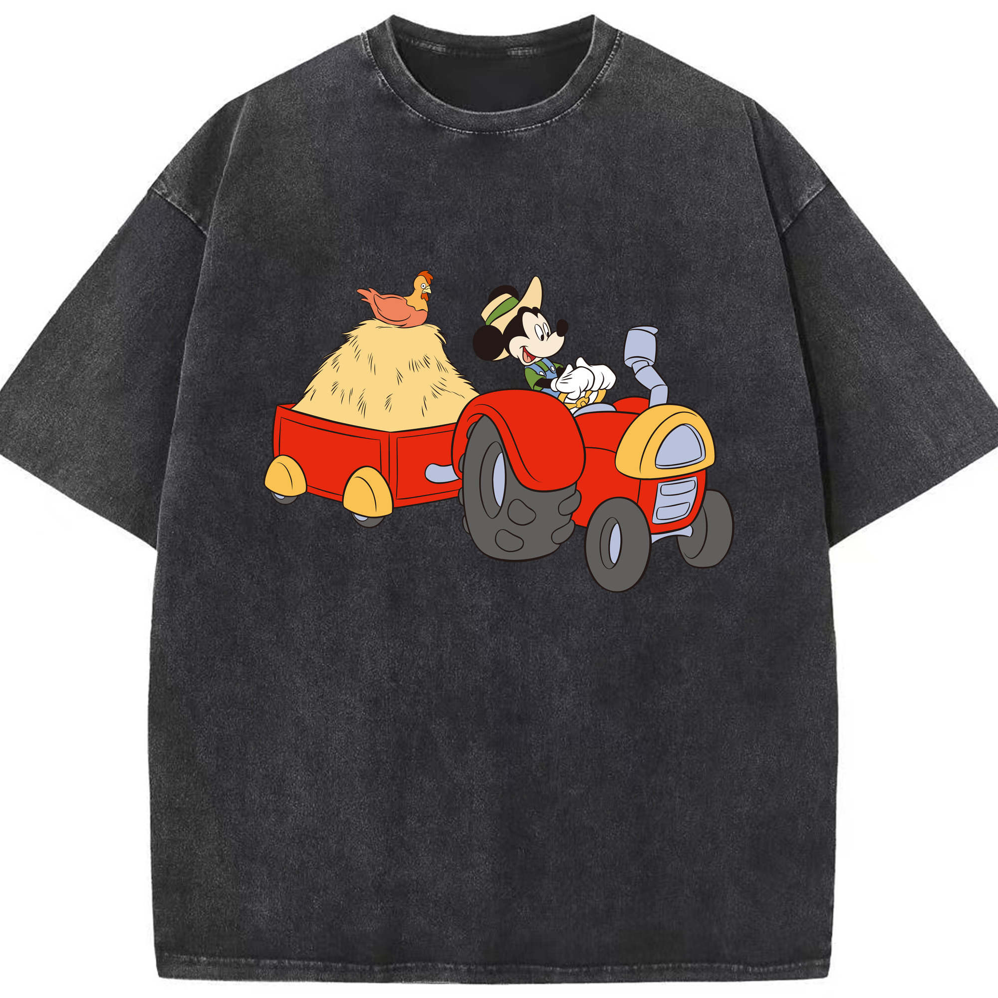 （画像用） ミッキーマウス Mickey Mouse 綿100% ヴィンテージ風 半袖Tシャツ（フロントプリント）
