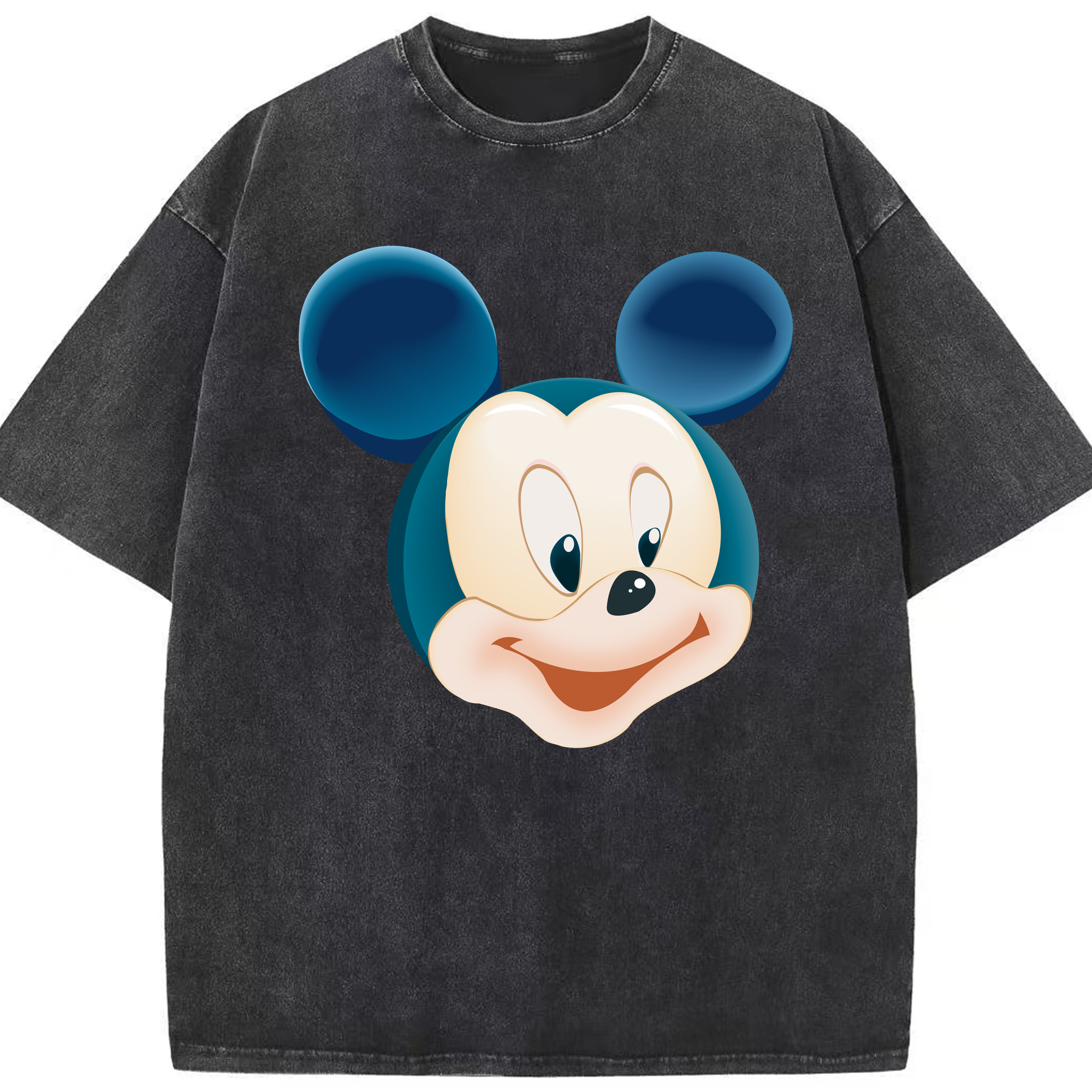 （画像用） ミッキーマウス Mickey Mouse 綿100% ヴィンテージ風 半袖Tシャツ（フロントプリント）