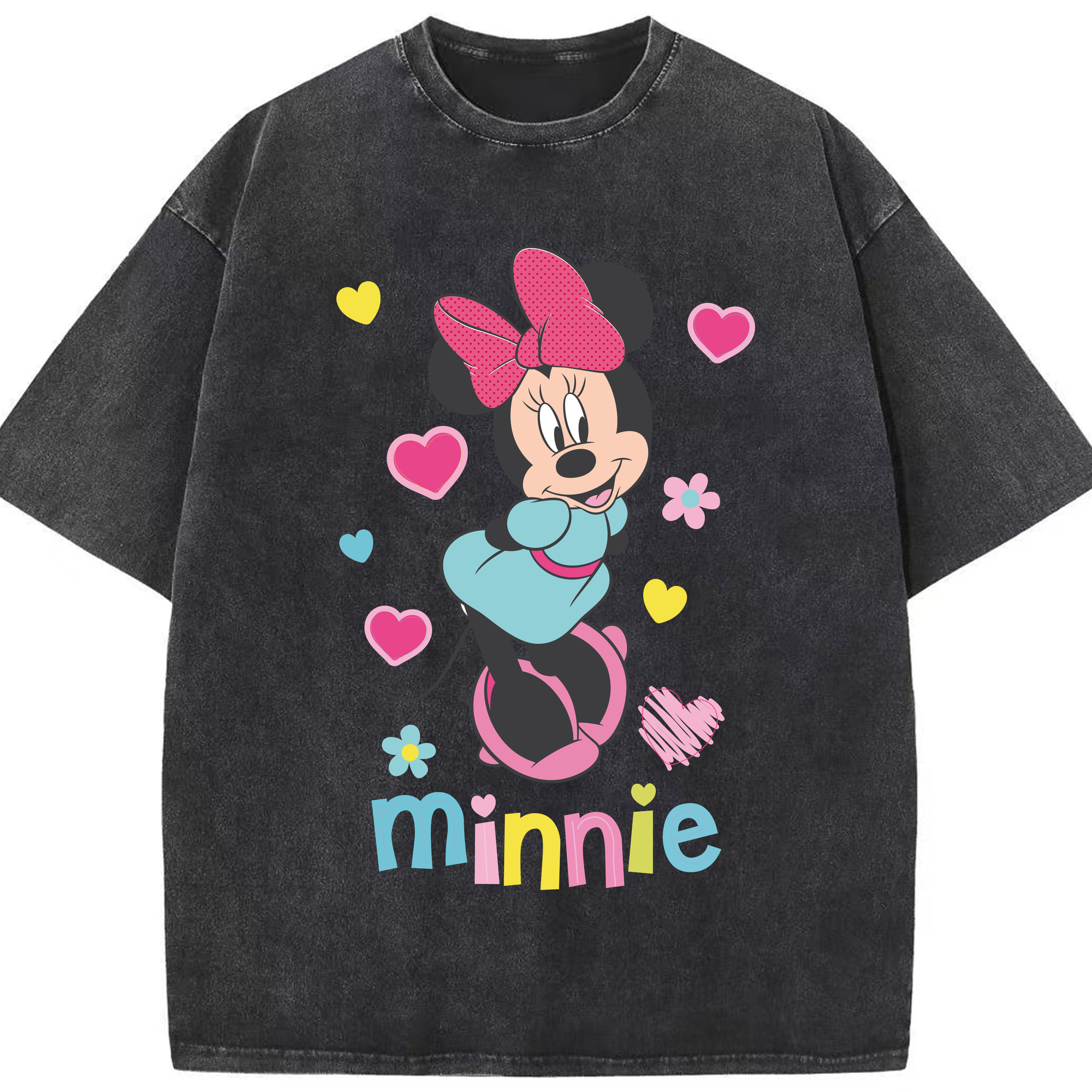 （画像用） ミッキーマウス Mickey Mouse 綿100% ヴィンテージ風 半袖Tシャツ（フロントプリント）