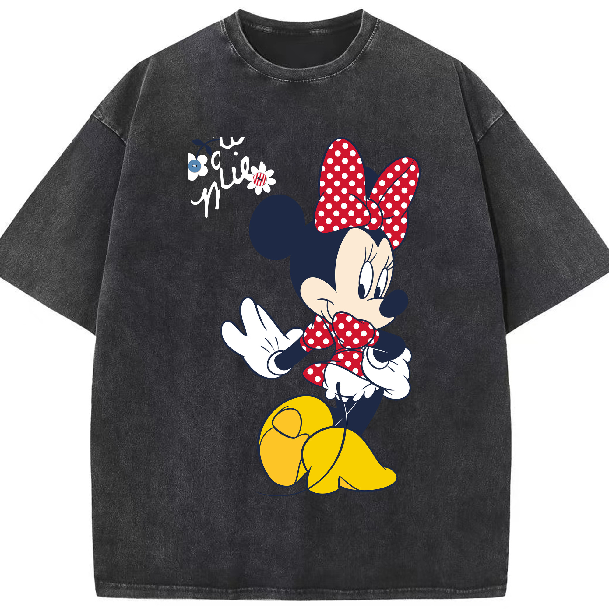 （画像用） ミッキーマウス Mickey Mouse 綿100% ヴィンテージ風 半袖Tシャツ（フロントプリント）