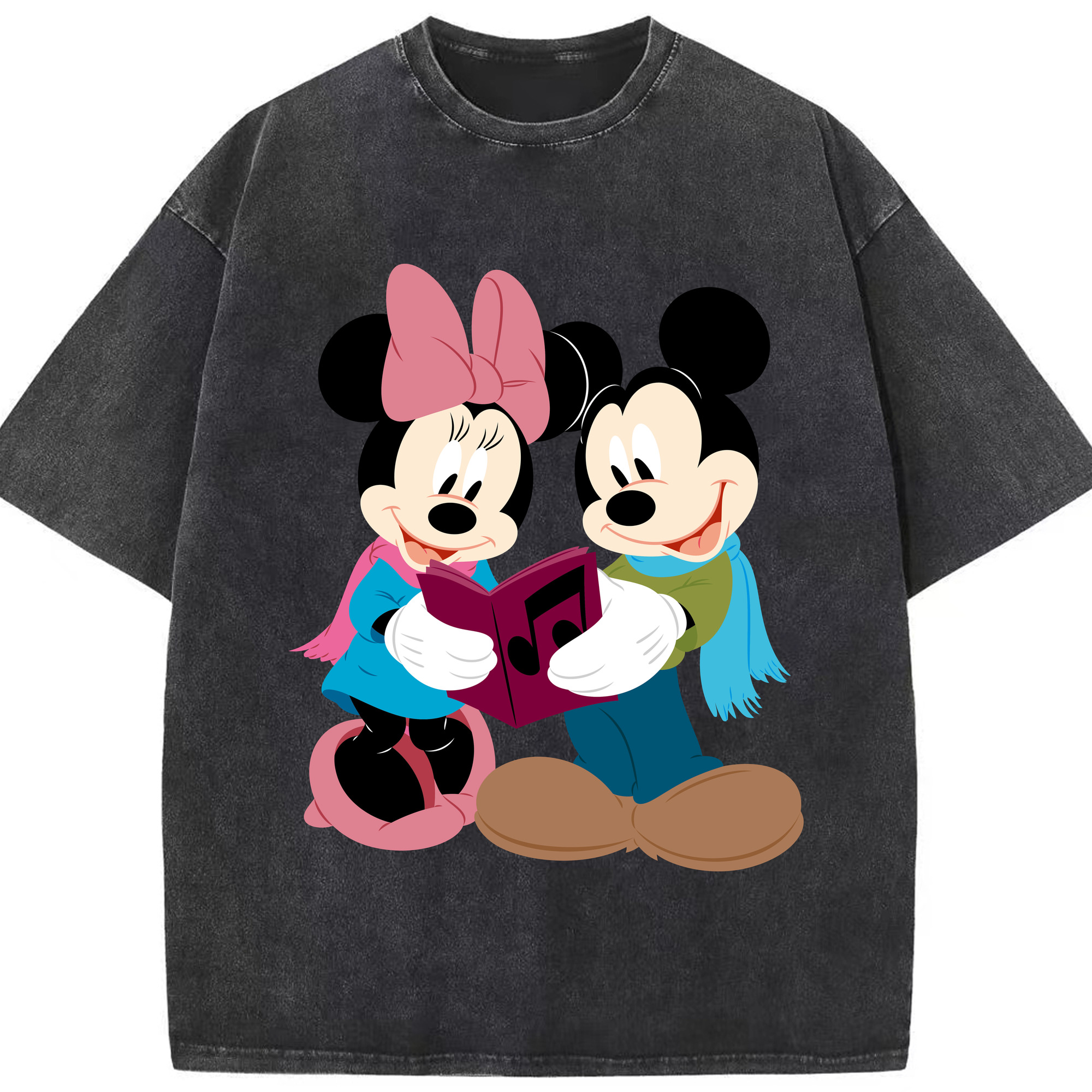 （画像用） ミッキーマウス Mickey Mouse 綿100% ヴィンテージ風 半袖Tシャツ（フロントプリント）