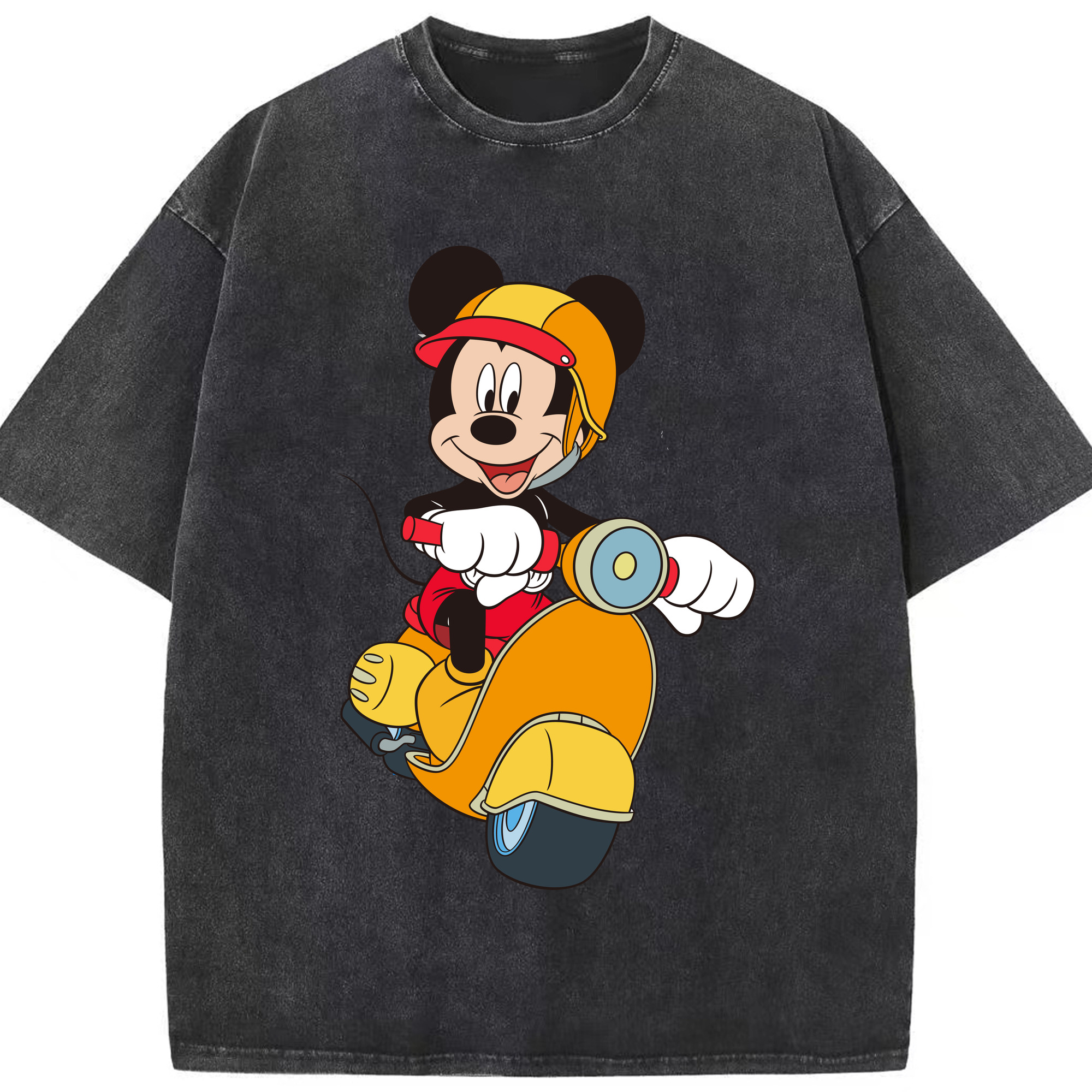 （画像用） ミッキーマウス Mickey Mouse 綿100% ヴィンテージ風 半袖Tシャツ（フロントプリント）