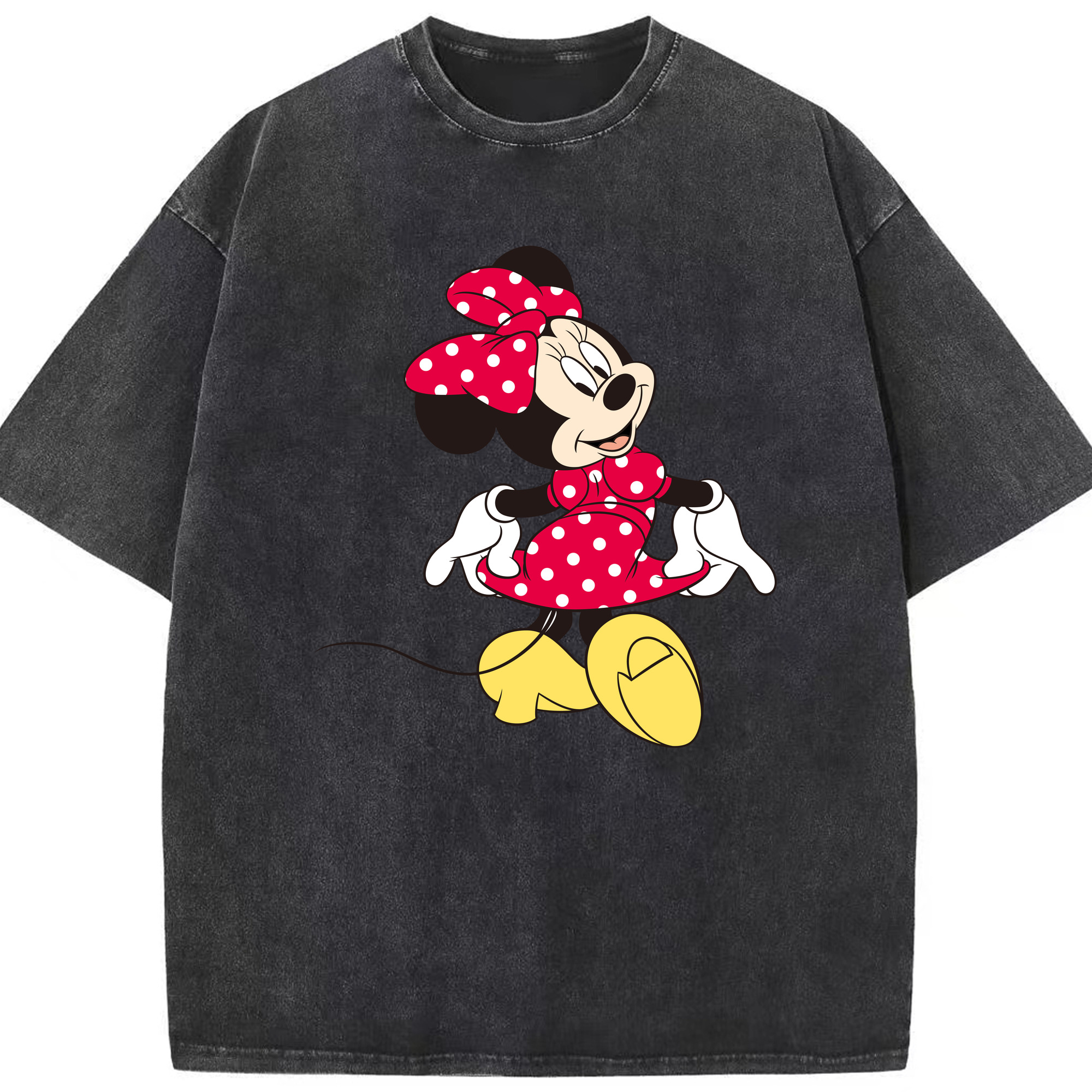 （画像用） ミッキーマウス Mickey Mouse 綿100% ヴィンテージ風 半袖Tシャツ（フロントプリント）