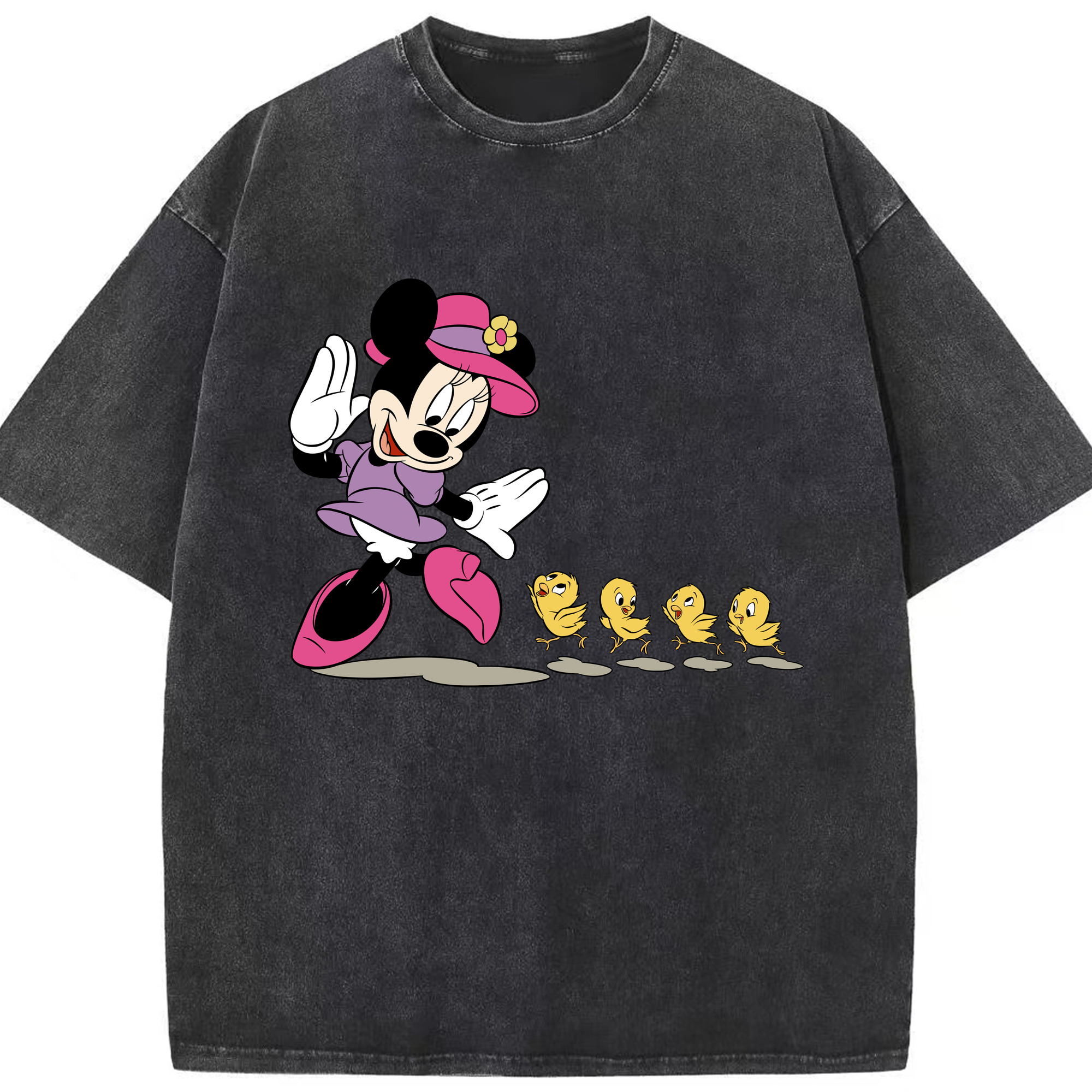 （画像用） ミッキーマウス Mickey Mouse 綿100% ヴィンテージ風 半袖Tシャツ（フロントプリント）