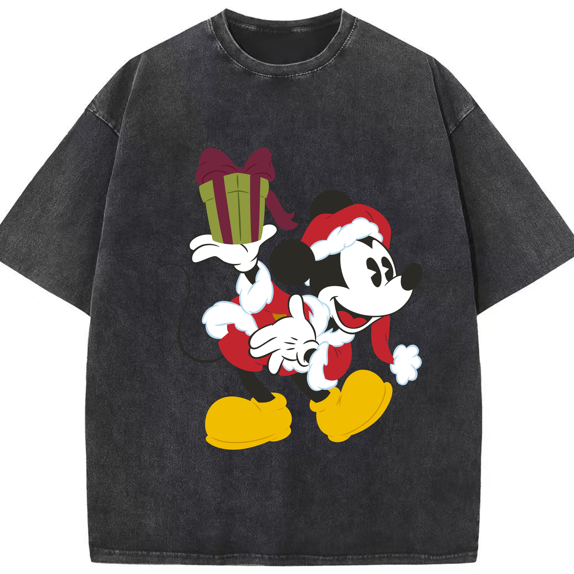 （画像用） ミッキーマウス Mickey Mouse 綿100% ヴィンテージ風 半袖Tシャツ（フロントプリント）