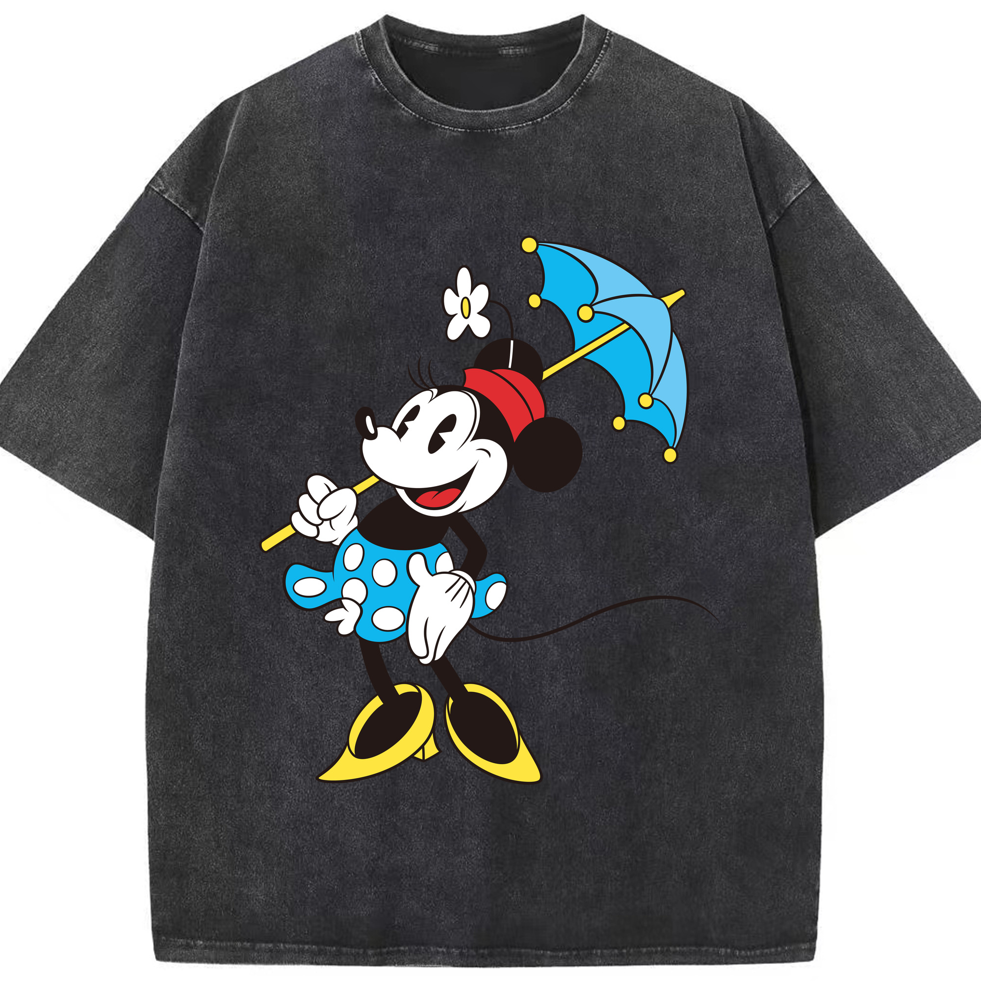 （画像用） ミッキーマウス Mickey Mouse 綿100% ヴィンテージ風 半袖Tシャツ（フロントプリント）