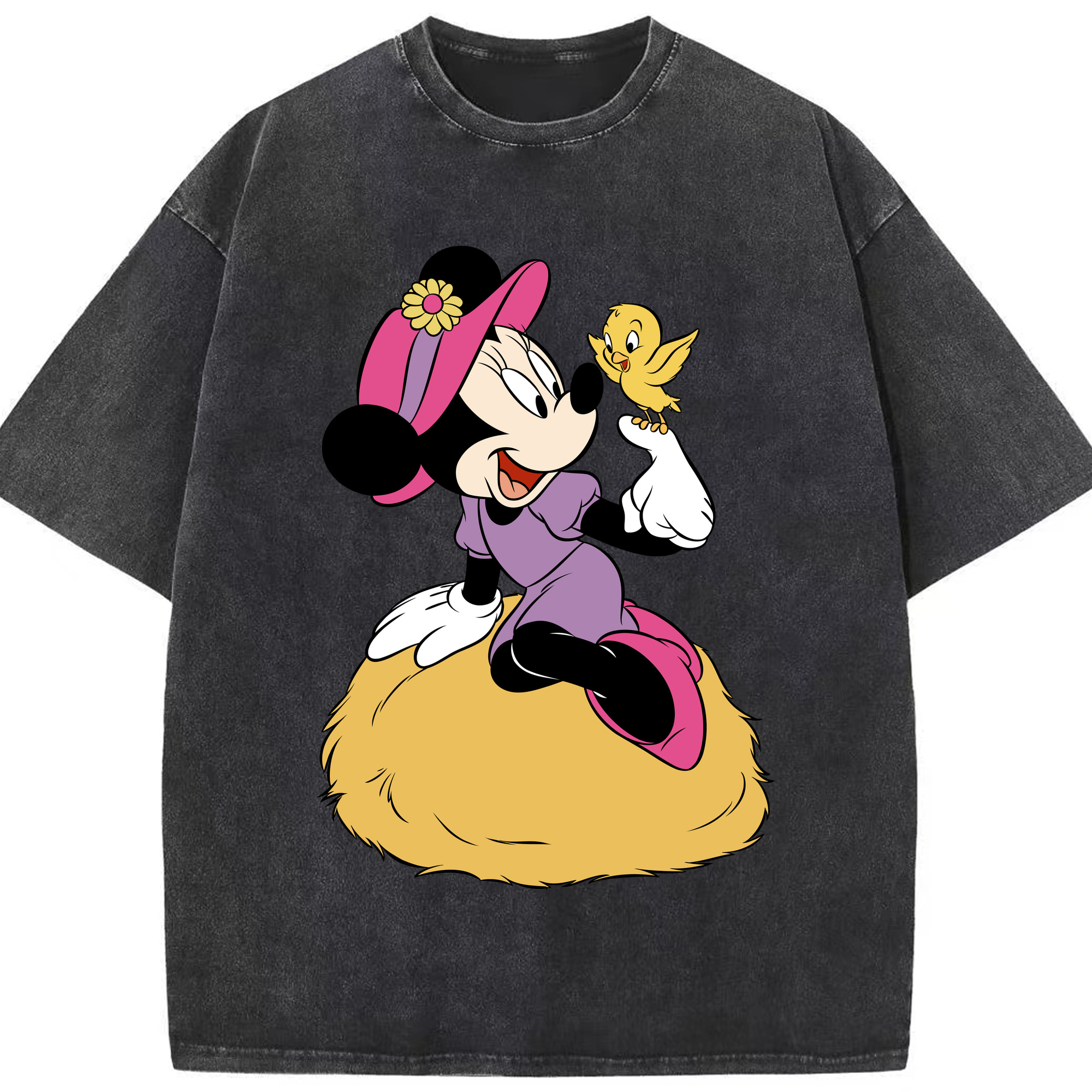 （画像用） ミッキーマウス Mickey Mouse 綿100% ヴィンテージ風 半袖Tシャツ（フロントプリント）