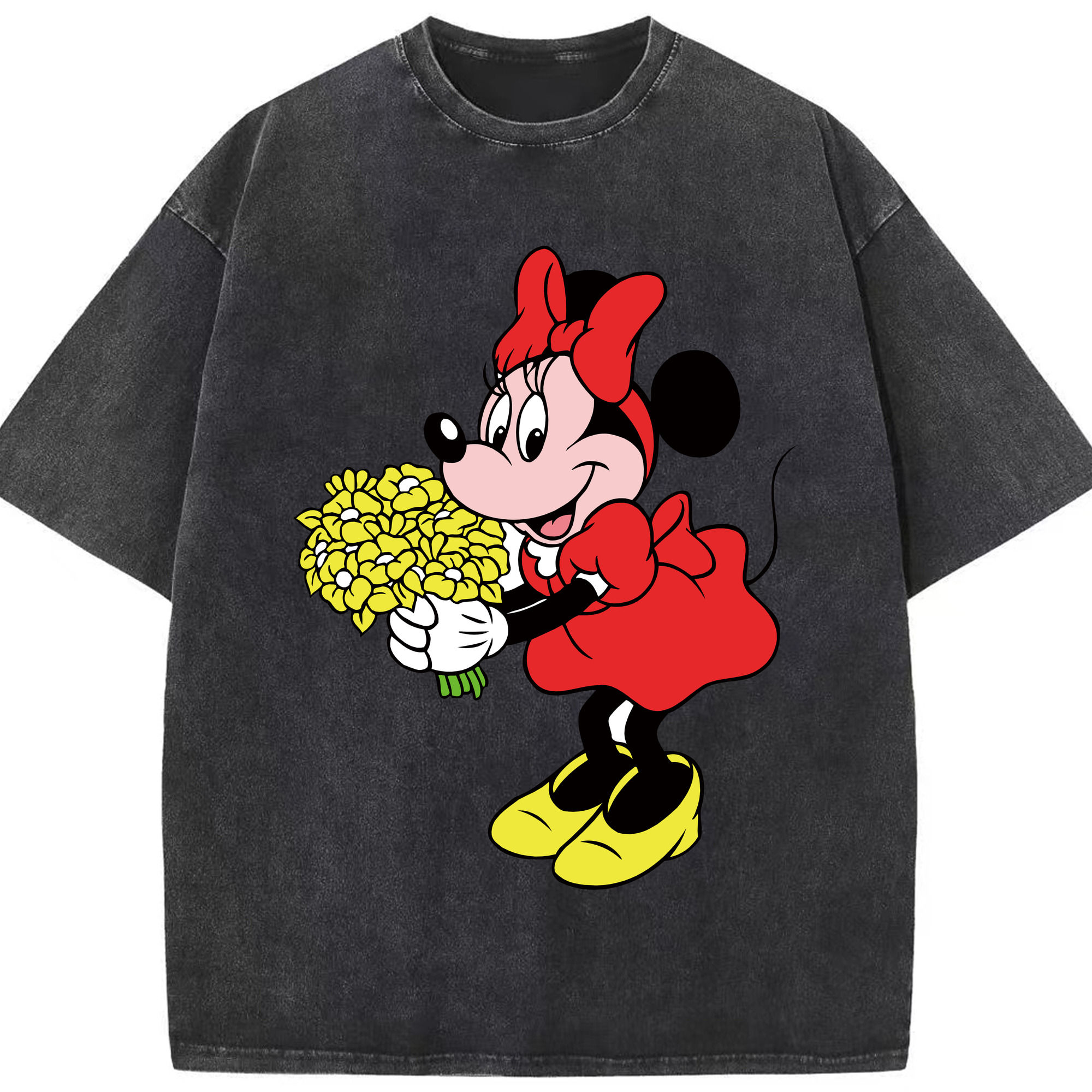 （画像用） ミッキーマウス Mickey Mouse 綿100% ヴィンテージ風 半袖Tシャツ（フロントプリント）