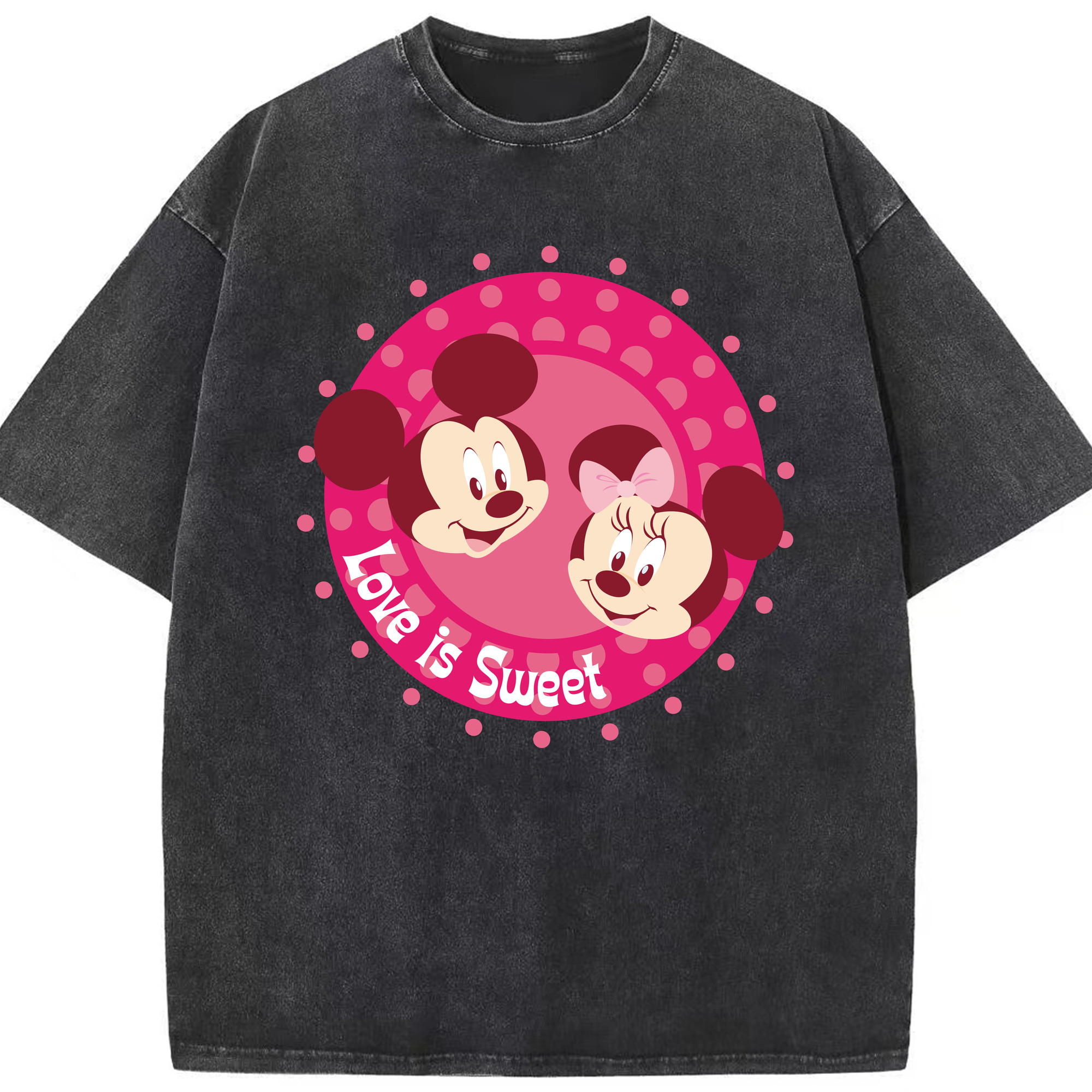 （画像用） ミッキーマウス Mickey Mouse 綿100% ヴィンテージ風 半袖Tシャツ（フロントプリント）