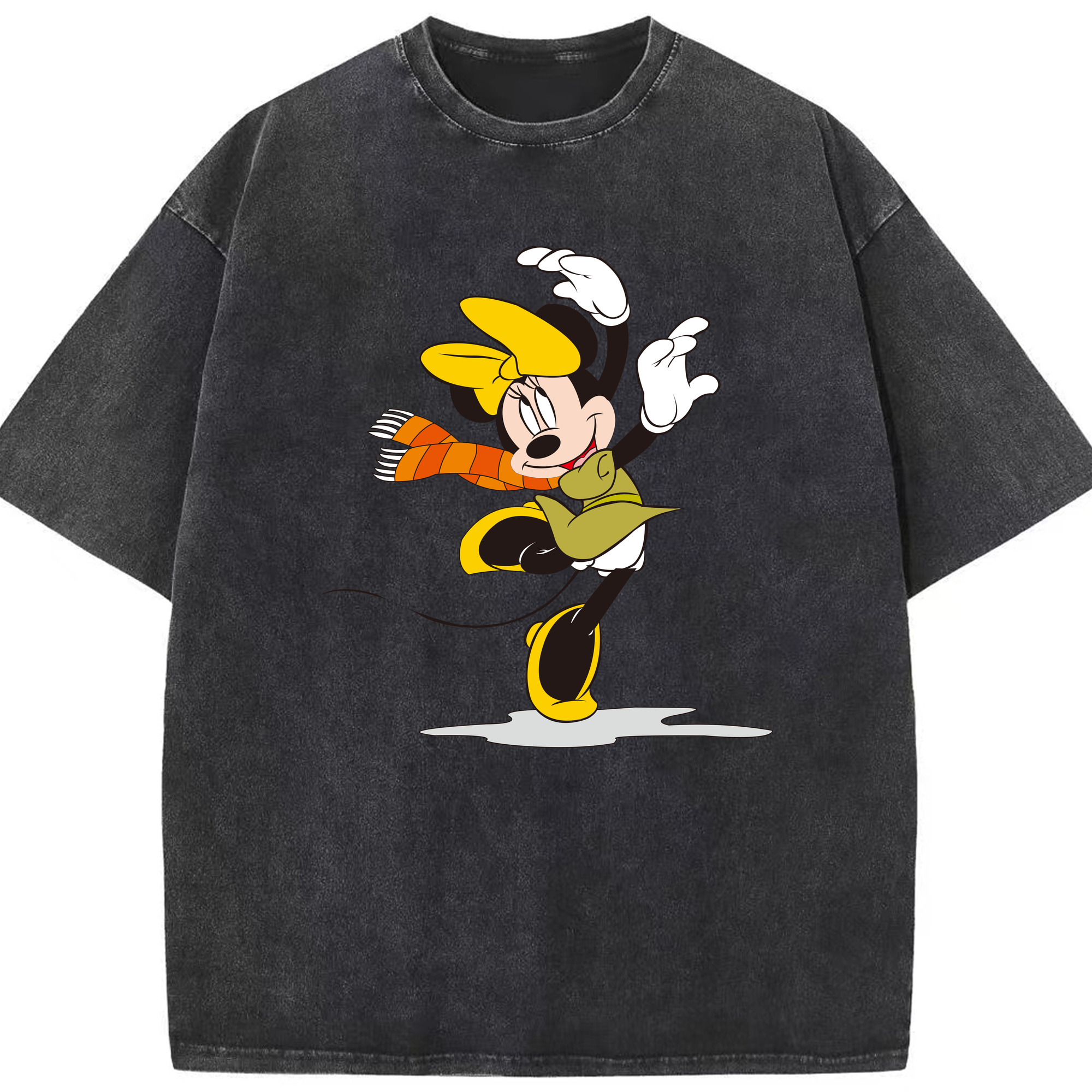 （画像用） ミッキーマウス Mickey Mouse 綿100% ヴィンテージ風 半袖Tシャツ（フロントプリント）