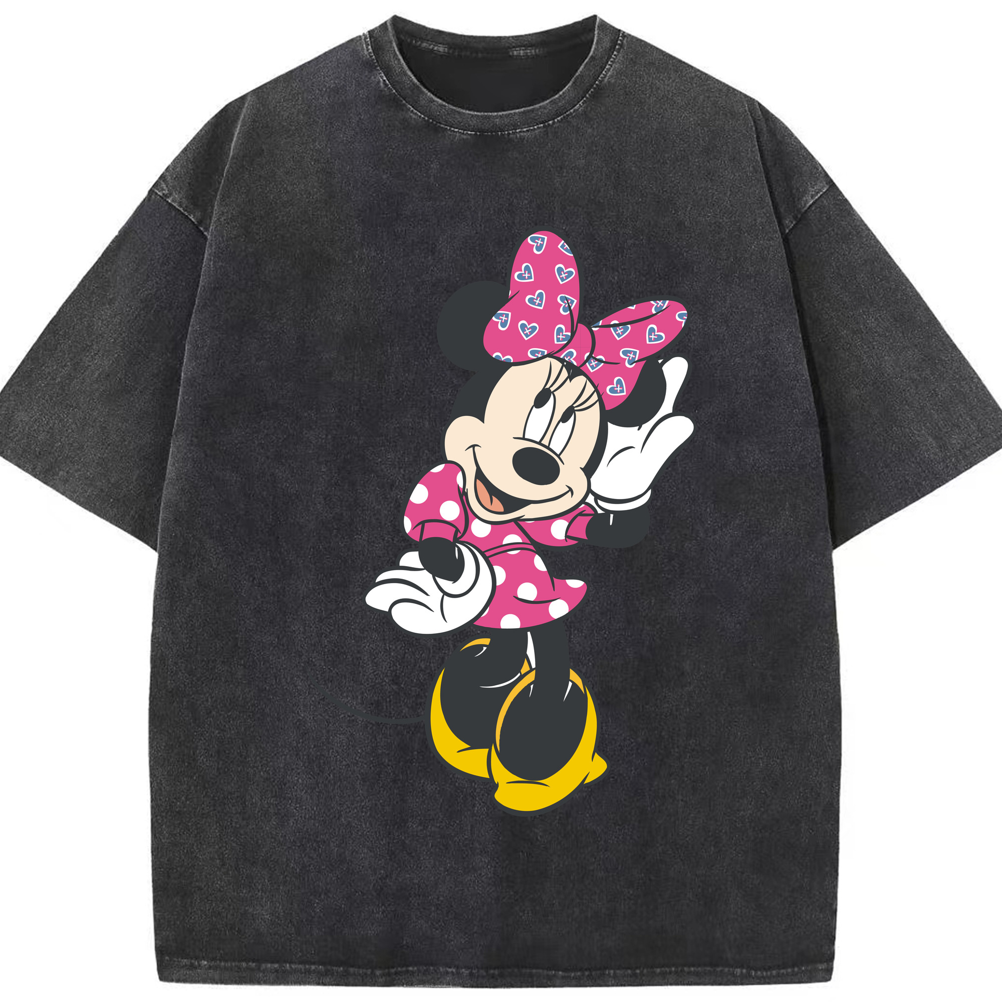 （画像用） ミッキーマウス Mickey Mouse 綿100% ヴィンテージ風 半袖Tシャツ（フロントプリント）