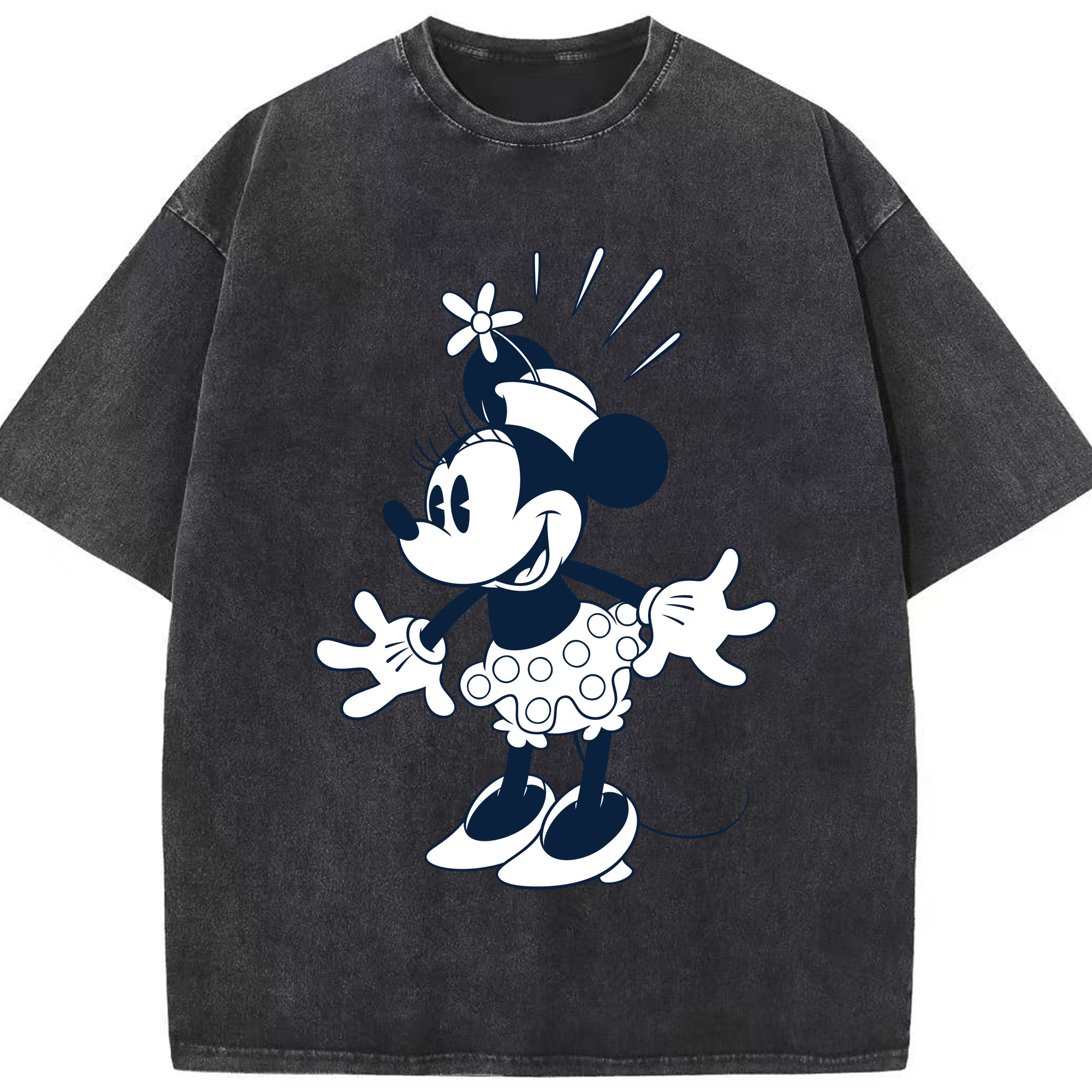 （画像用） ミッキーマウス Mickey Mouse 綿100% ヴィンテージ風 半袖Tシャツ（フロントプリント）