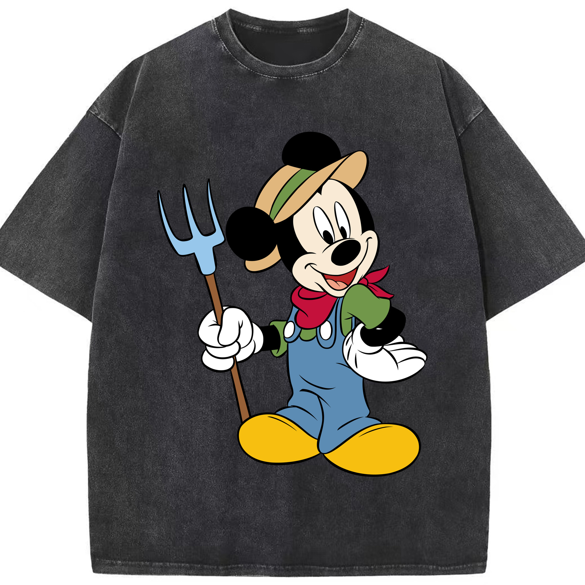 （画像用） ミッキーマウス Mickey Mouse 綿100% ヴィンテージ風 半袖Tシャツ（フロントプリント）