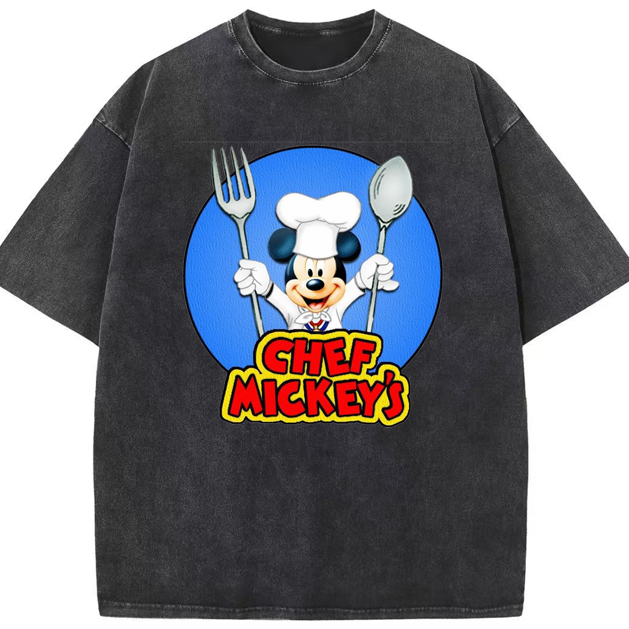 （画像用） ミッキーマウス Mickey Mouse 綿100% ヴィンテージ風 半袖Tシャツ（フロントプリント）