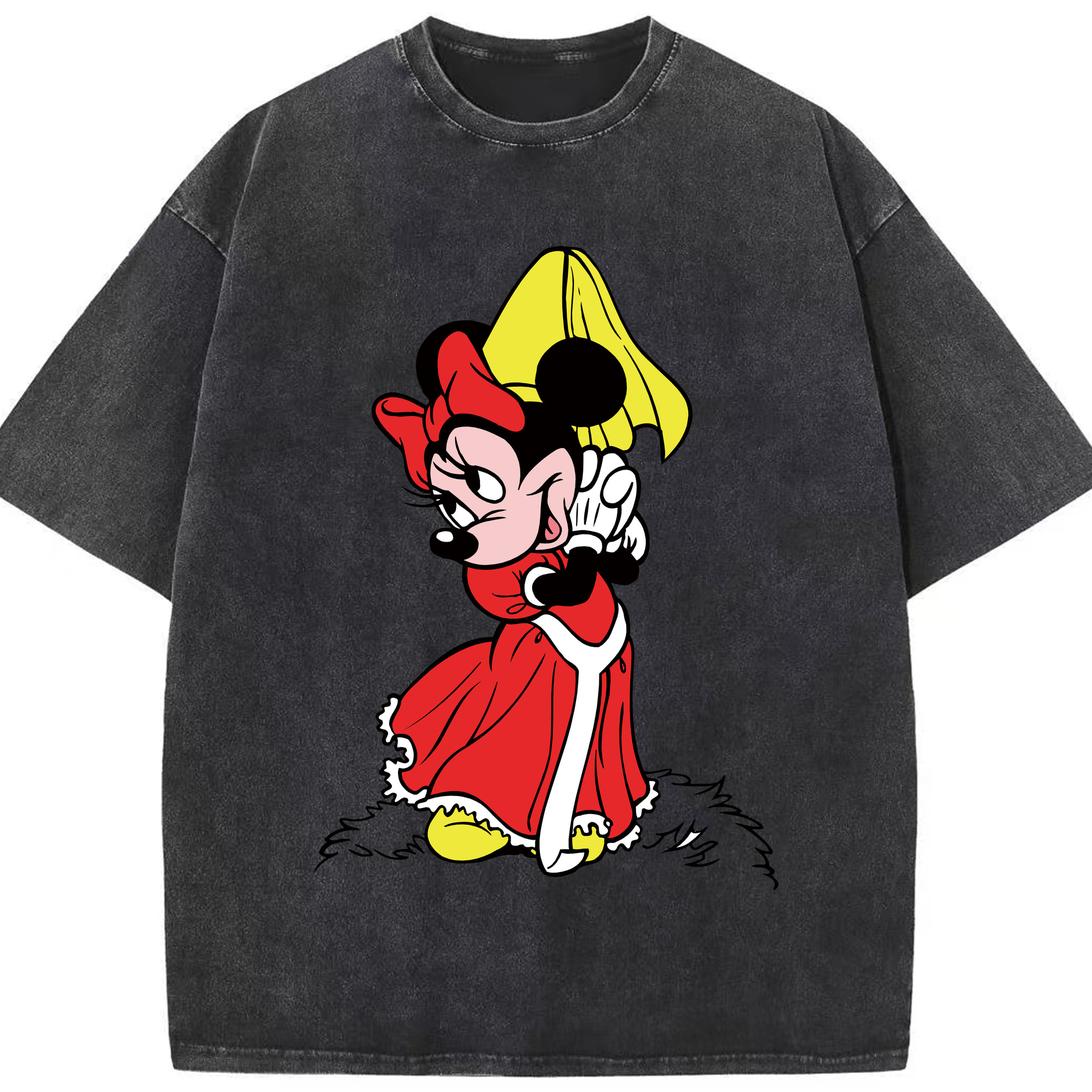 （画像用） ミッキーマウス Mickey Mouse 綿100% ヴィンテージ風 半袖Tシャツ（フロントプリント）