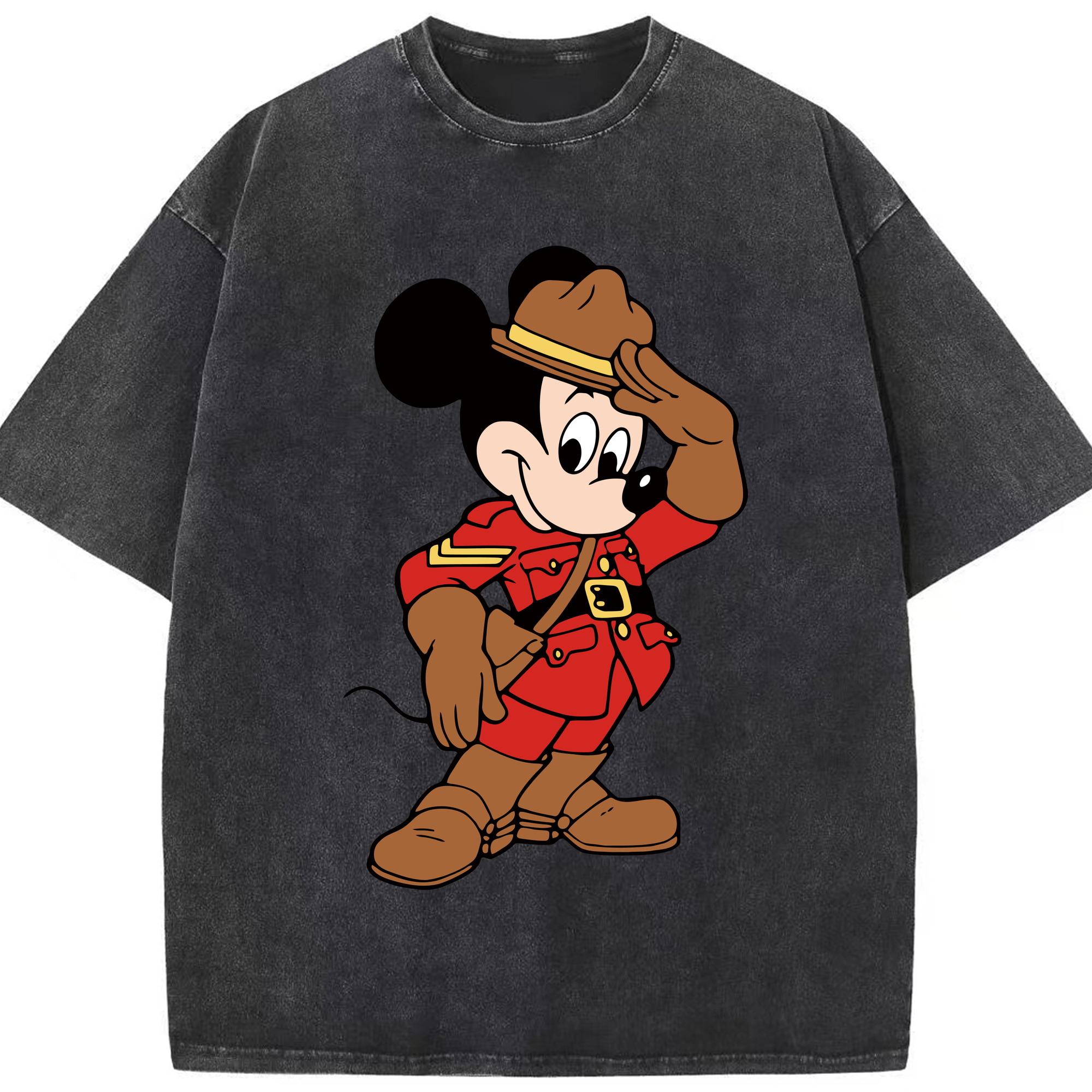 （画像用） ミッキーマウス Mickey Mouse 綿100% ヴィンテージ風 半袖Tシャツ（フロントプリント）