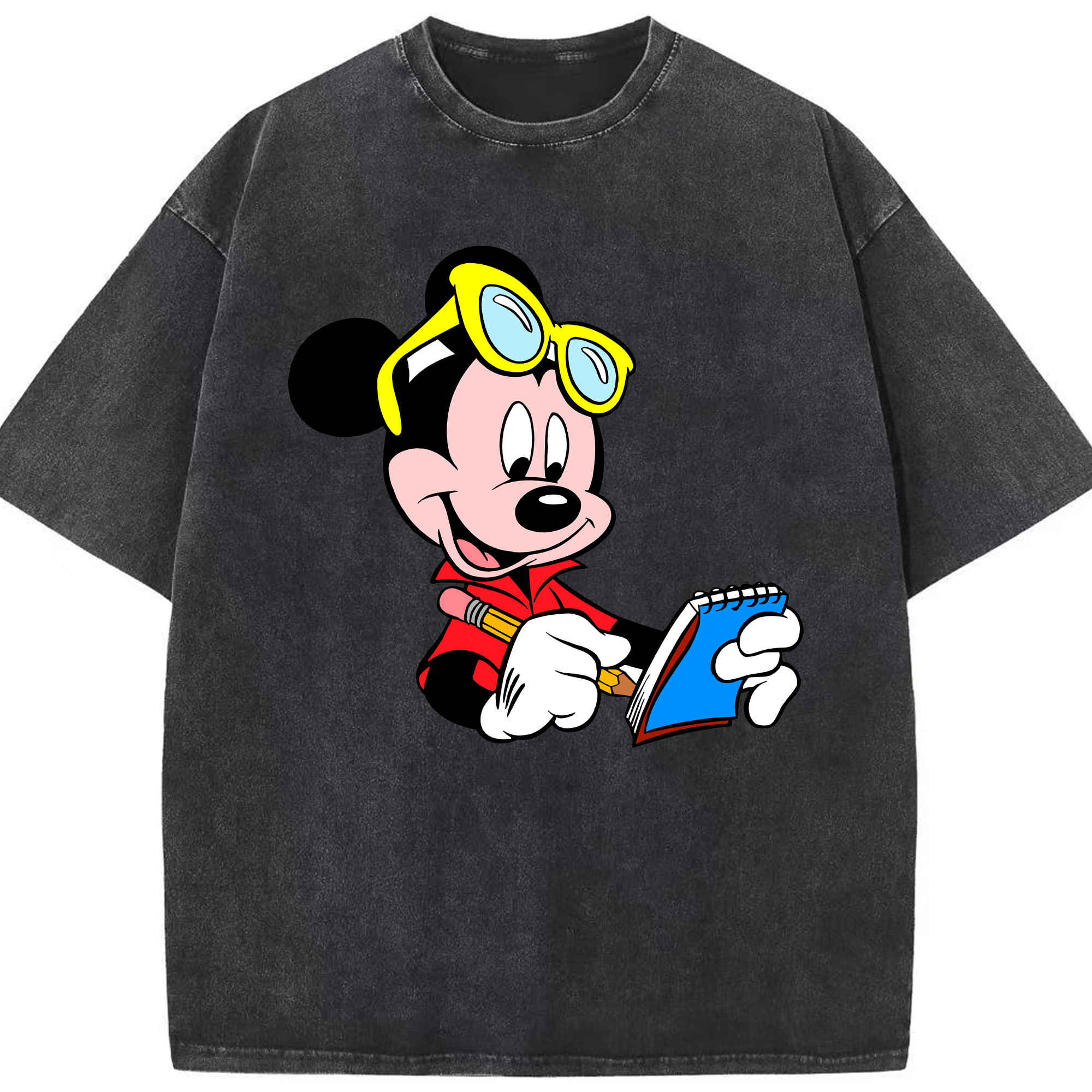 （画像用） ミッキーマウス Mickey Mouse 綿100% ヴィンテージ風 半袖Tシャツ（フロントプリント）