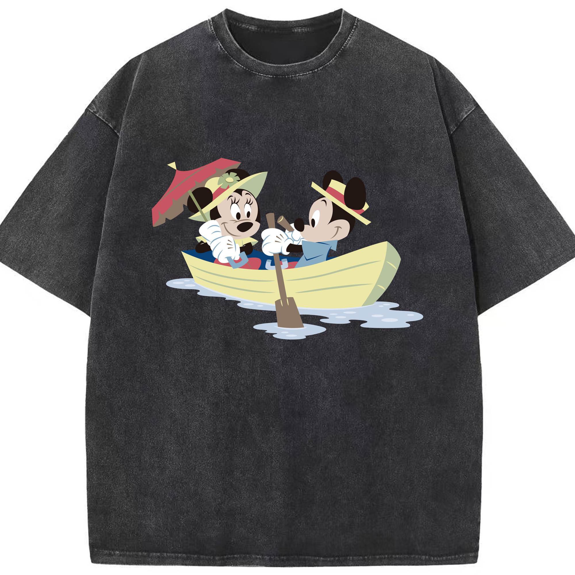 （画像用） ミッキーマウス Mickey Mouse 綿100% ヴィンテージ風 半袖Tシャツ（フロントプリント）