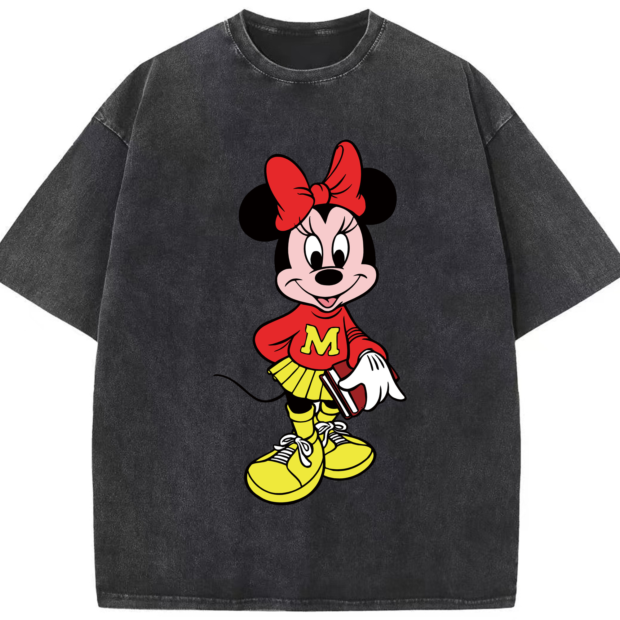 （画像用） ミッキーマウス Mickey Mouse 綿100% ヴィンテージ風 半袖Tシャツ（フロントプリント）