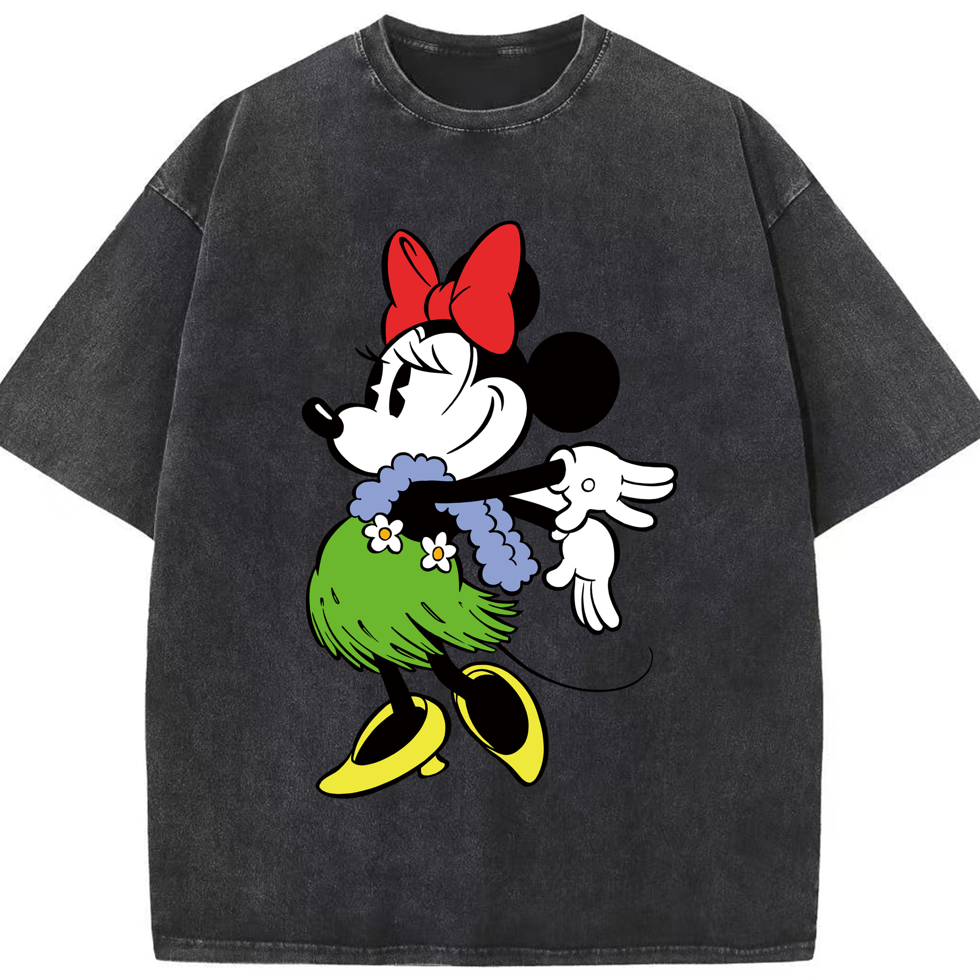 （画像用） ミッキーマウス Mickey Mouse 綿100% ヴィンテージ風 半袖Tシャツ（フロントプリント）