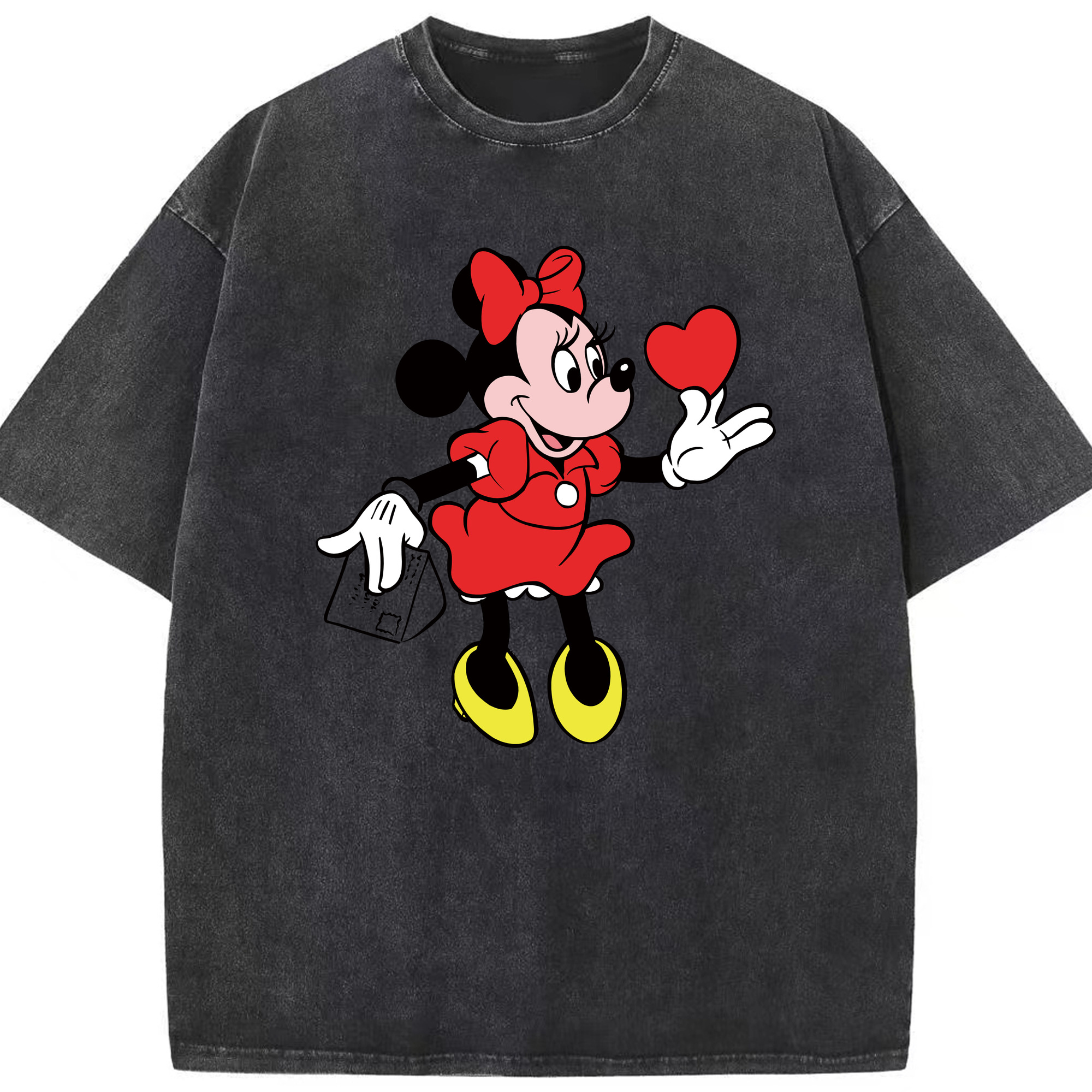 （画像用） ミッキーマウス Mickey Mouse 綿100% ヴィンテージ風 半袖Tシャツ（フロントプリント）