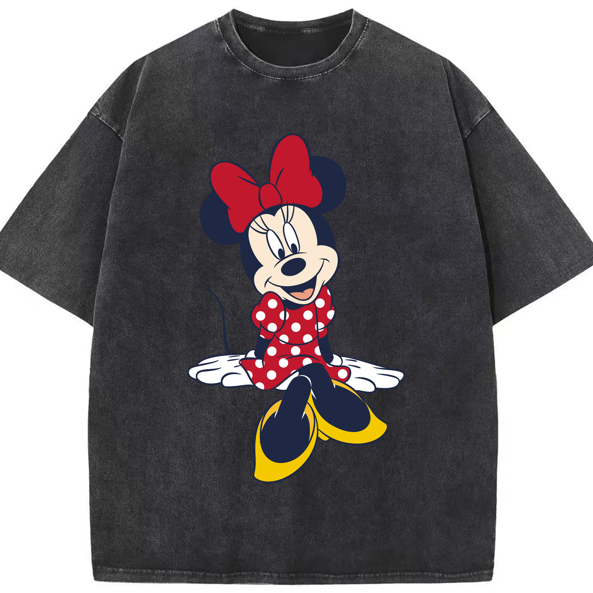 （画像用） ミッキーマウス Mickey Mouse 綿100% ヴィンテージ風 半袖Tシャツ（フロントプリント）