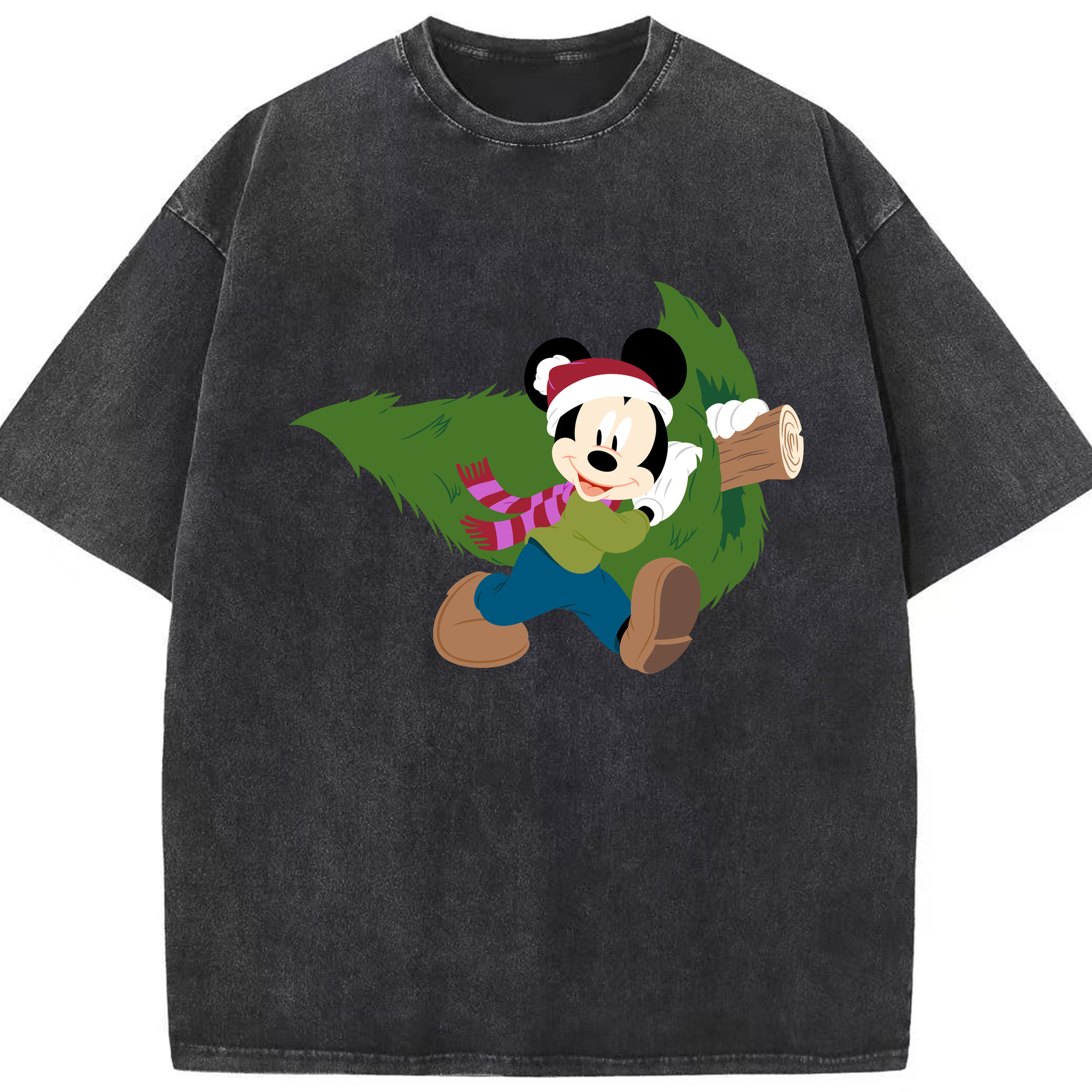 （画像用） ミッキーマウス Mickey Mouse 綿100% ヴィンテージ風 半袖Tシャツ（フロントプリント）
