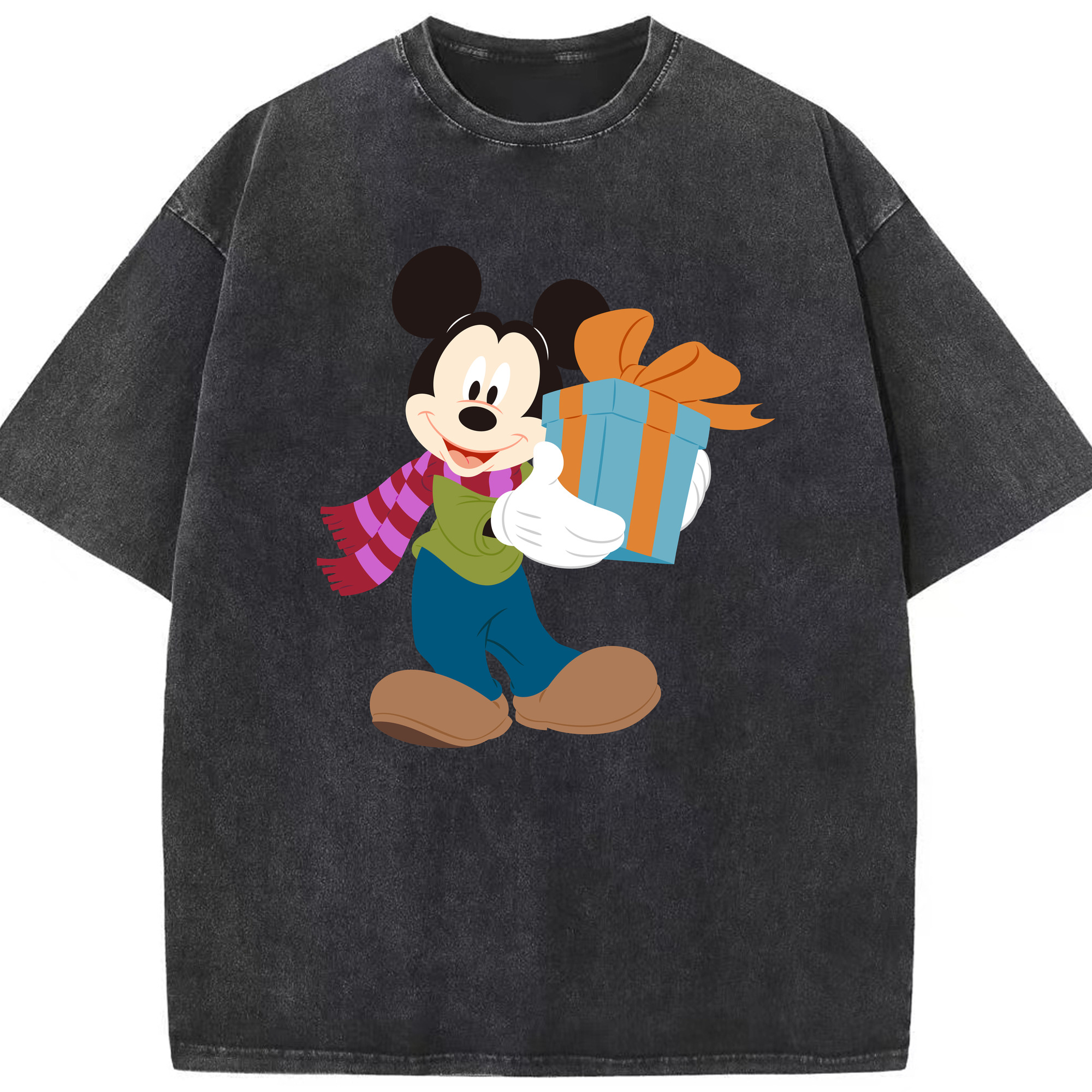 （画像用） ミッキーマウス Mickey Mouse 綿100% ヴィンテージ風 半袖Tシャツ（フロントプリント）