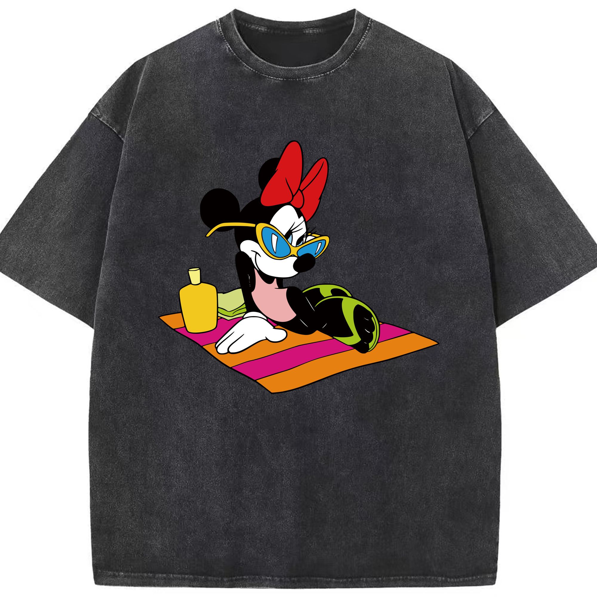 （画像用） ミッキーマウス Mickey Mouse 綿100% ヴィンテージ風 半袖Tシャツ（フロントプリント）