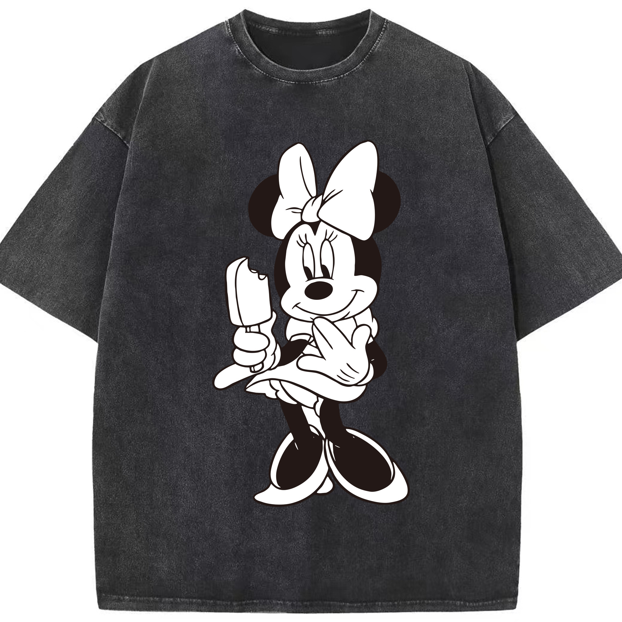（画像用） ミッキーマウス Mickey Mouse 綿100% ヴィンテージ風 半袖Tシャツ（フロントプリント）