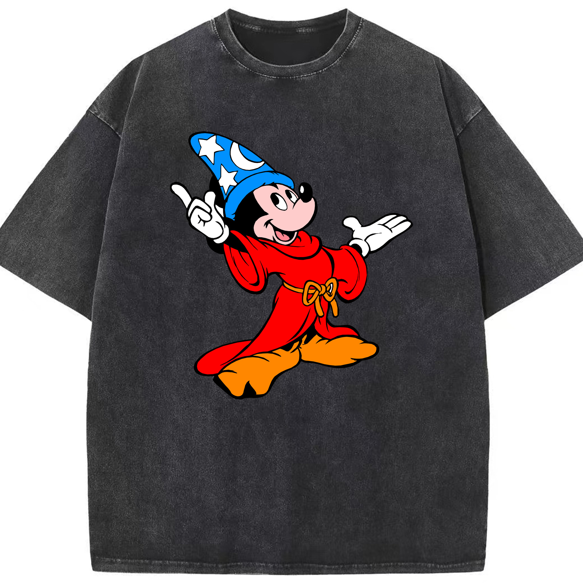 （画像用） ミッキーマウス Mickey Mouse 綿100% ヴィンテージ風 半袖Tシャツ（フロントプリント）