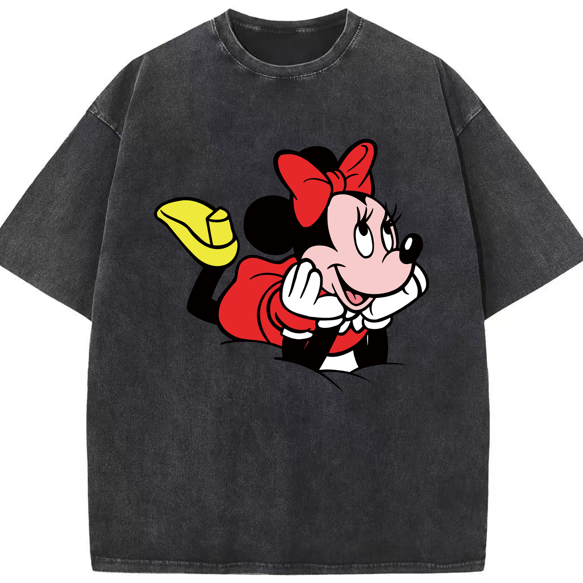 （画像用） ミッキーマウス Mickey Mouse 綿100% ヴィンテージ風 半袖Tシャツ（フロントプリント）