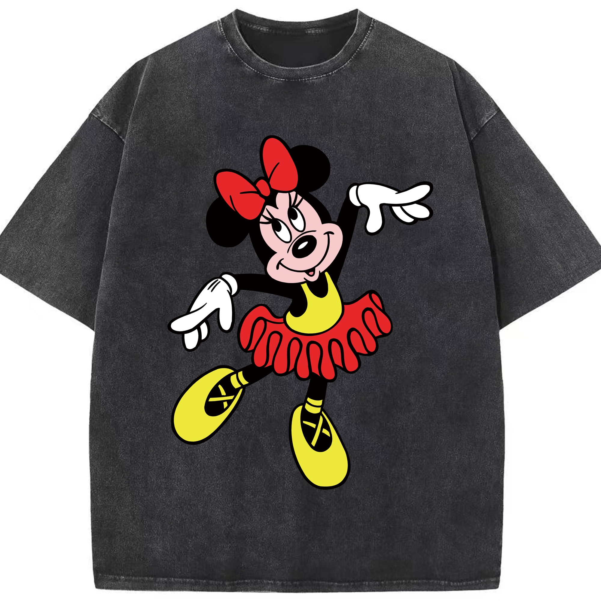 （画像用） ミッキーマウス Mickey Mouse 綿100% ヴィンテージ風 半袖Tシャツ（フロントプリント）