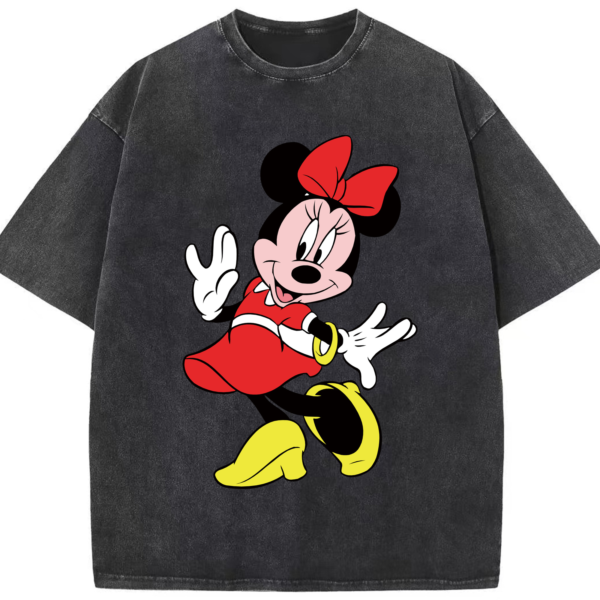 （画像用） ミッキーマウス Mickey Mouse 綿100% ヴィンテージ風 半袖Tシャツ（フロントプリント）