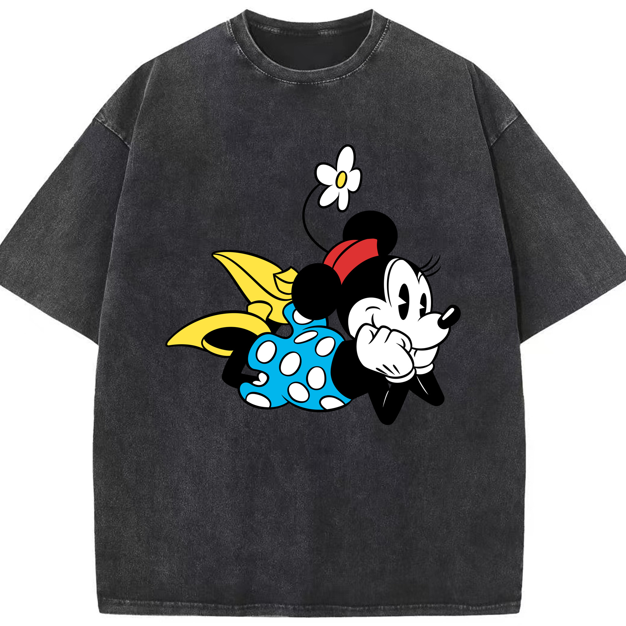 （画像用） ミッキーマウス Mickey Mouse 綿100% ヴィンテージ風 半袖Tシャツ（フロントプリント）