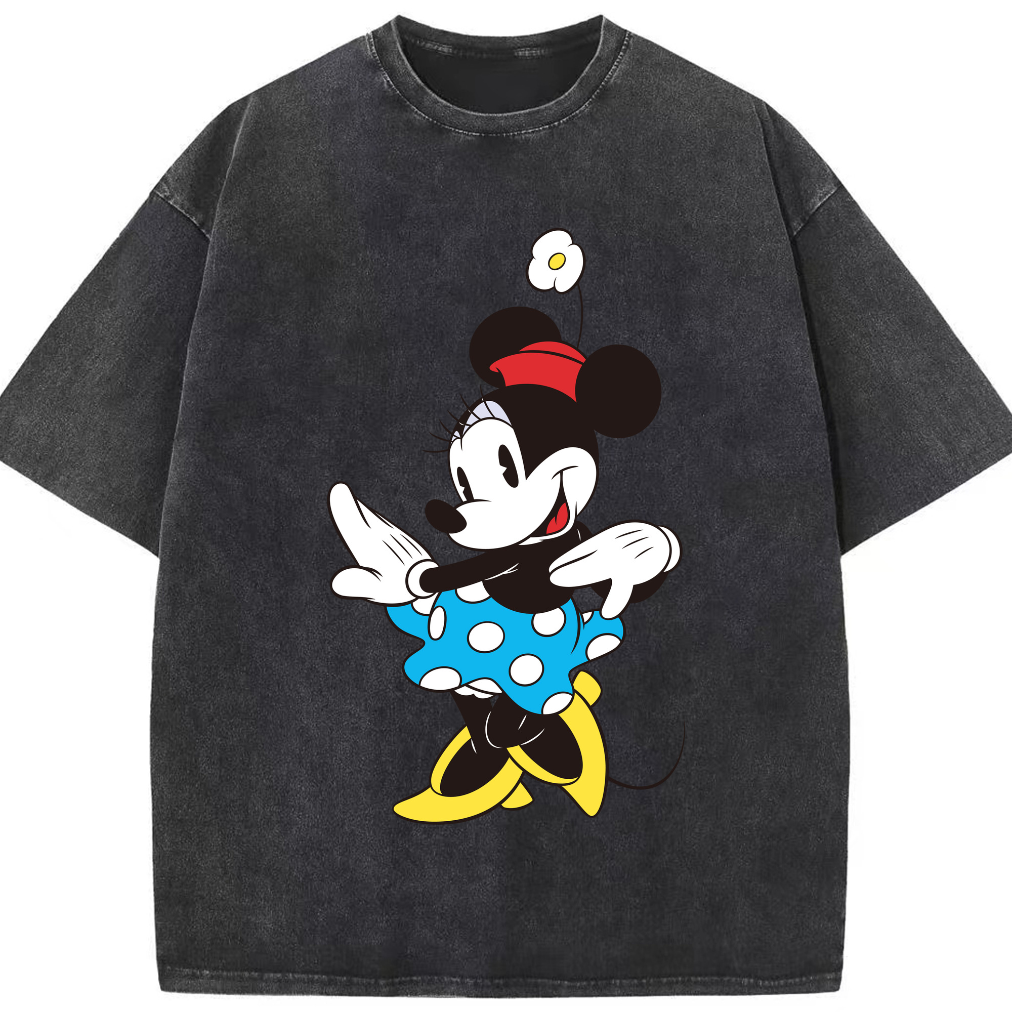 （画像用） ミッキーマウス Mickey Mouse 綿100% ヴィンテージ風 半袖Tシャツ（フロントプリント）